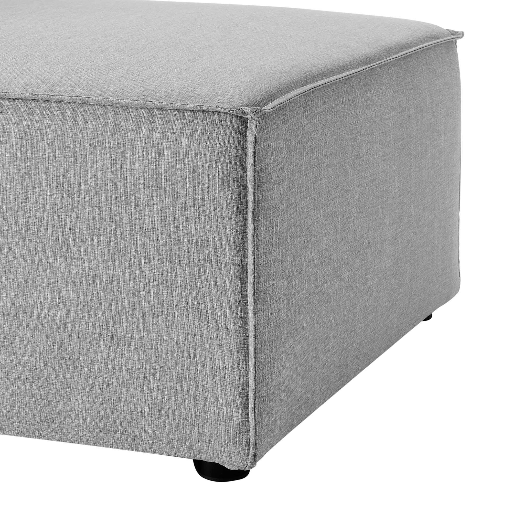 Modway Saybrook 3-Piece Outdoor Sectional, Gray, large