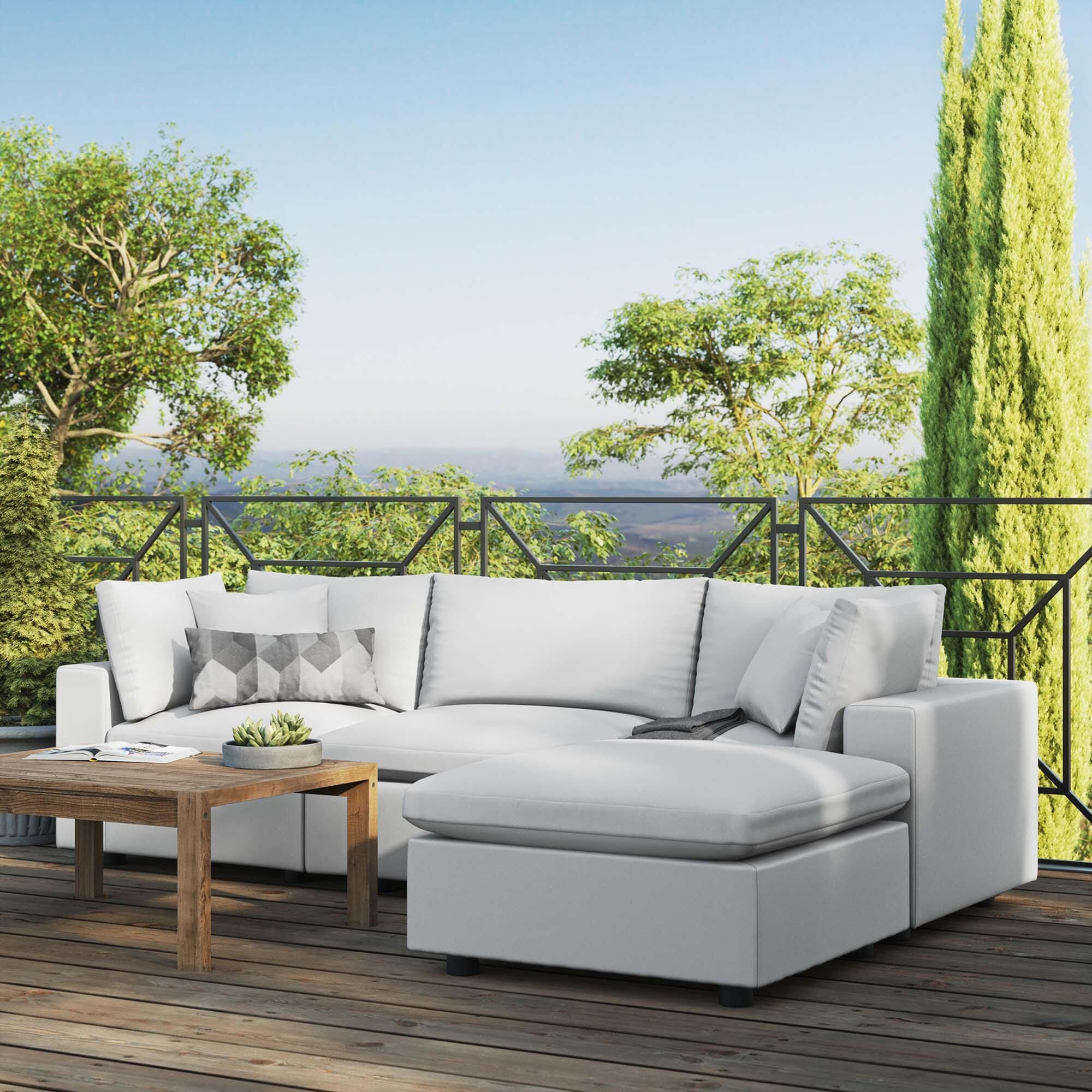 Modway Commix 4-Piece Outdoor Sectional, , large