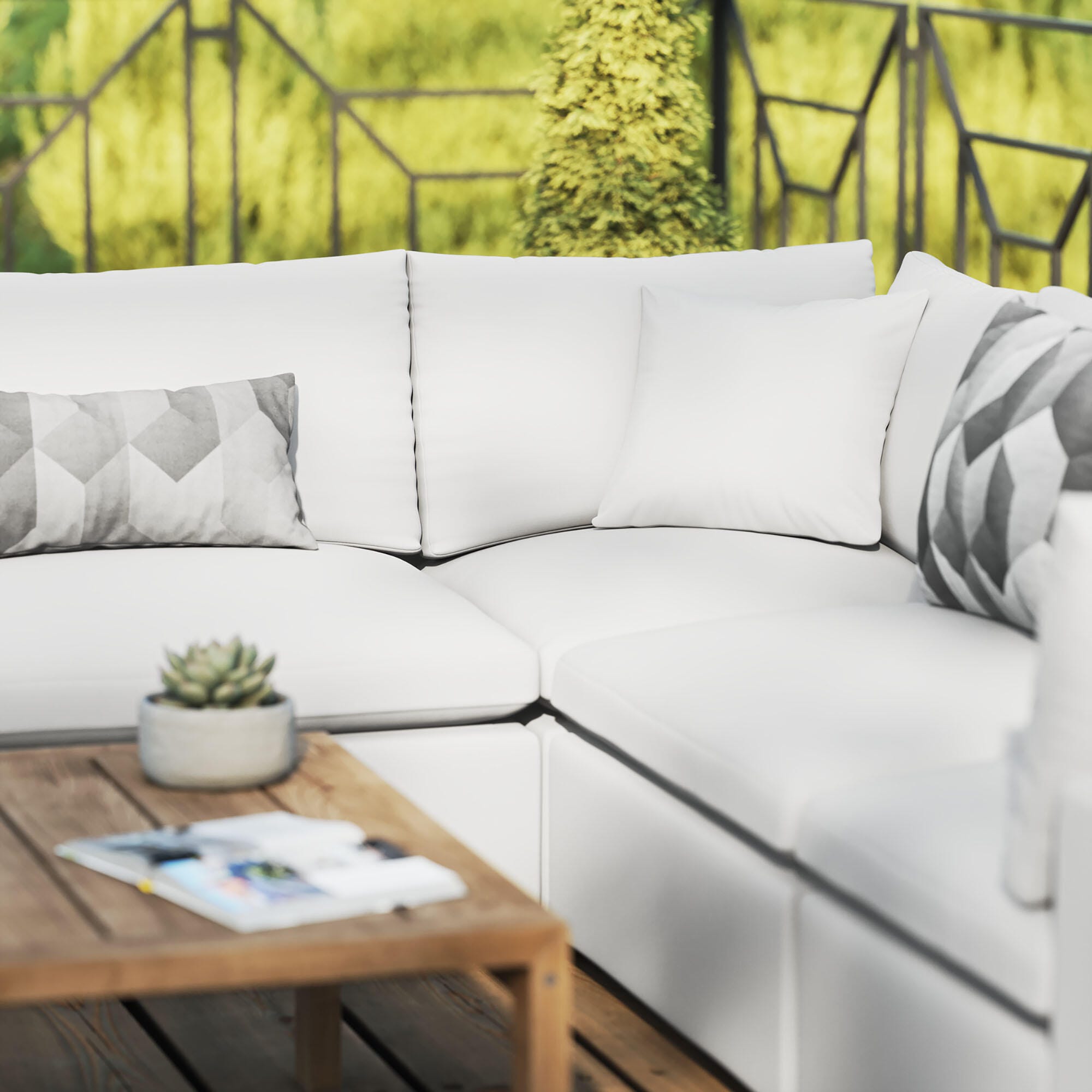 Modway Commix 5-Piece Outdoor Sectional, , large