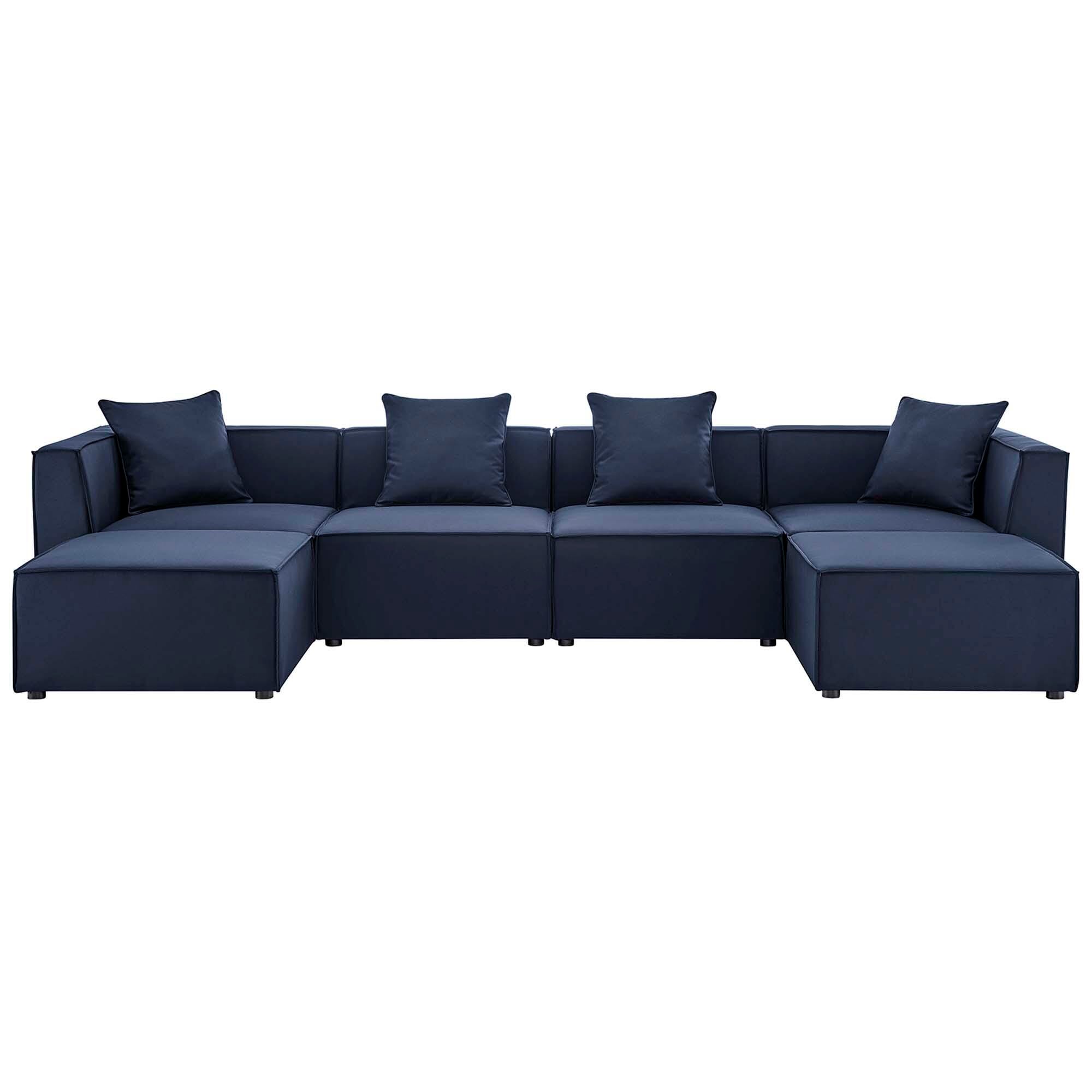 Modway Saybrook 6-Piece Outdoor Sofa, , large
