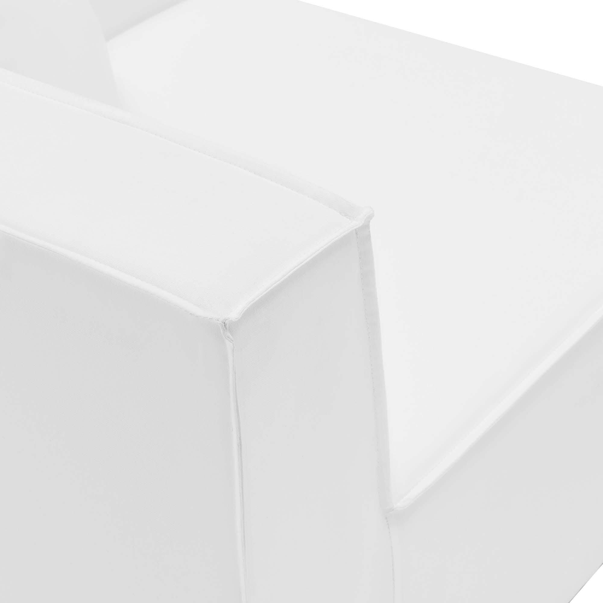 Modway Saybrook 8-Piece Outdoor Sectional, White, large