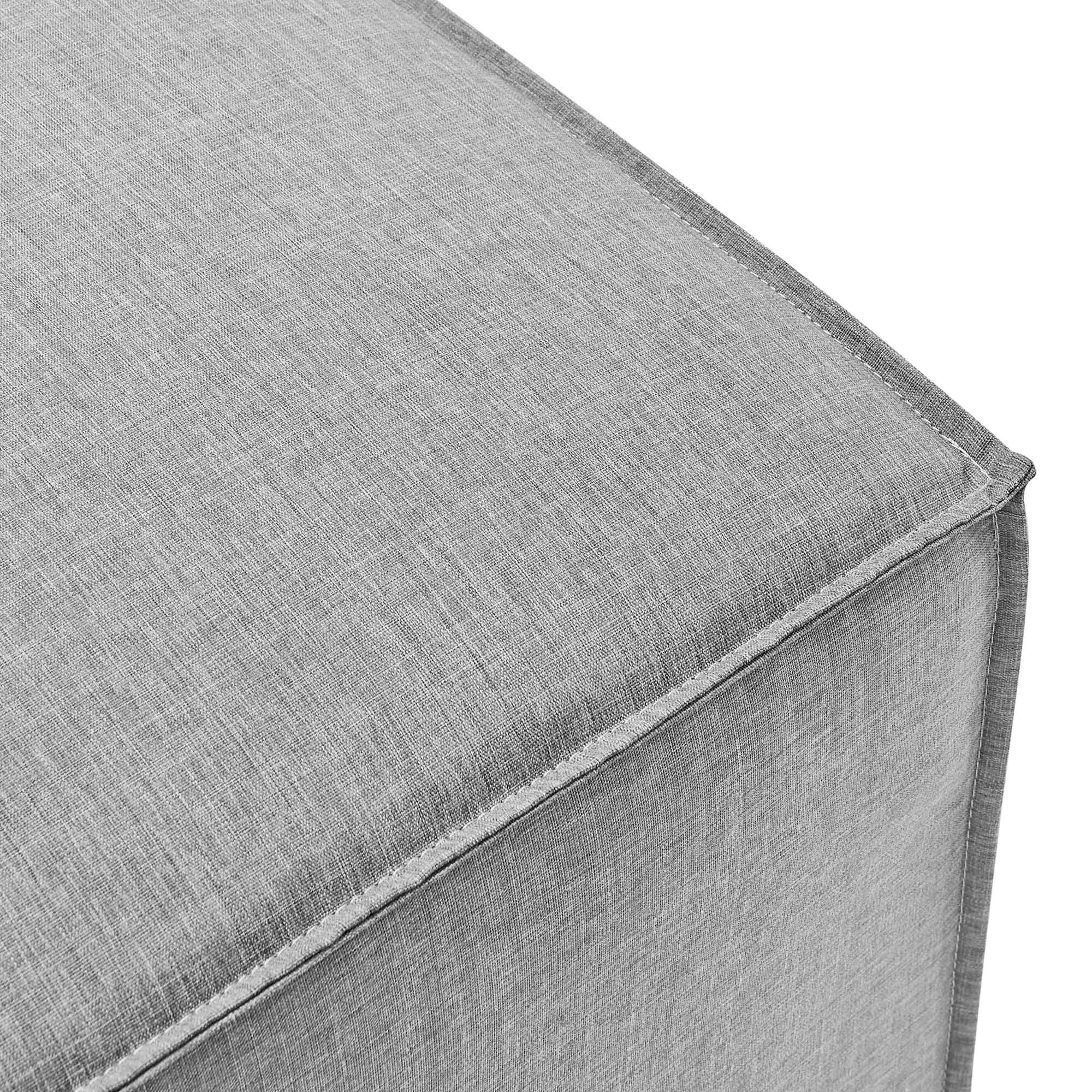 Modway Saybrook Outdoor Loveseat And Ottoman Set, Gray, large