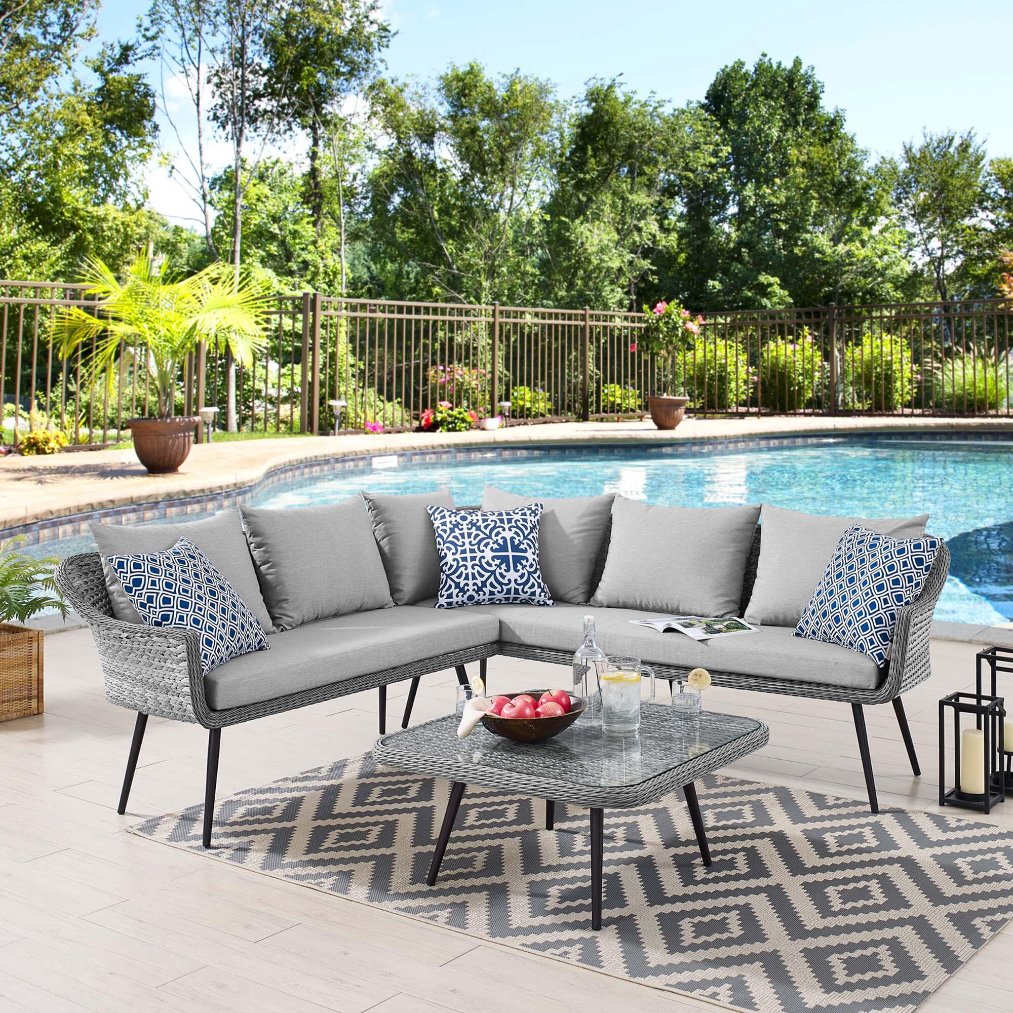 Modway Endeavor Outdoor Seating Set, , rollover