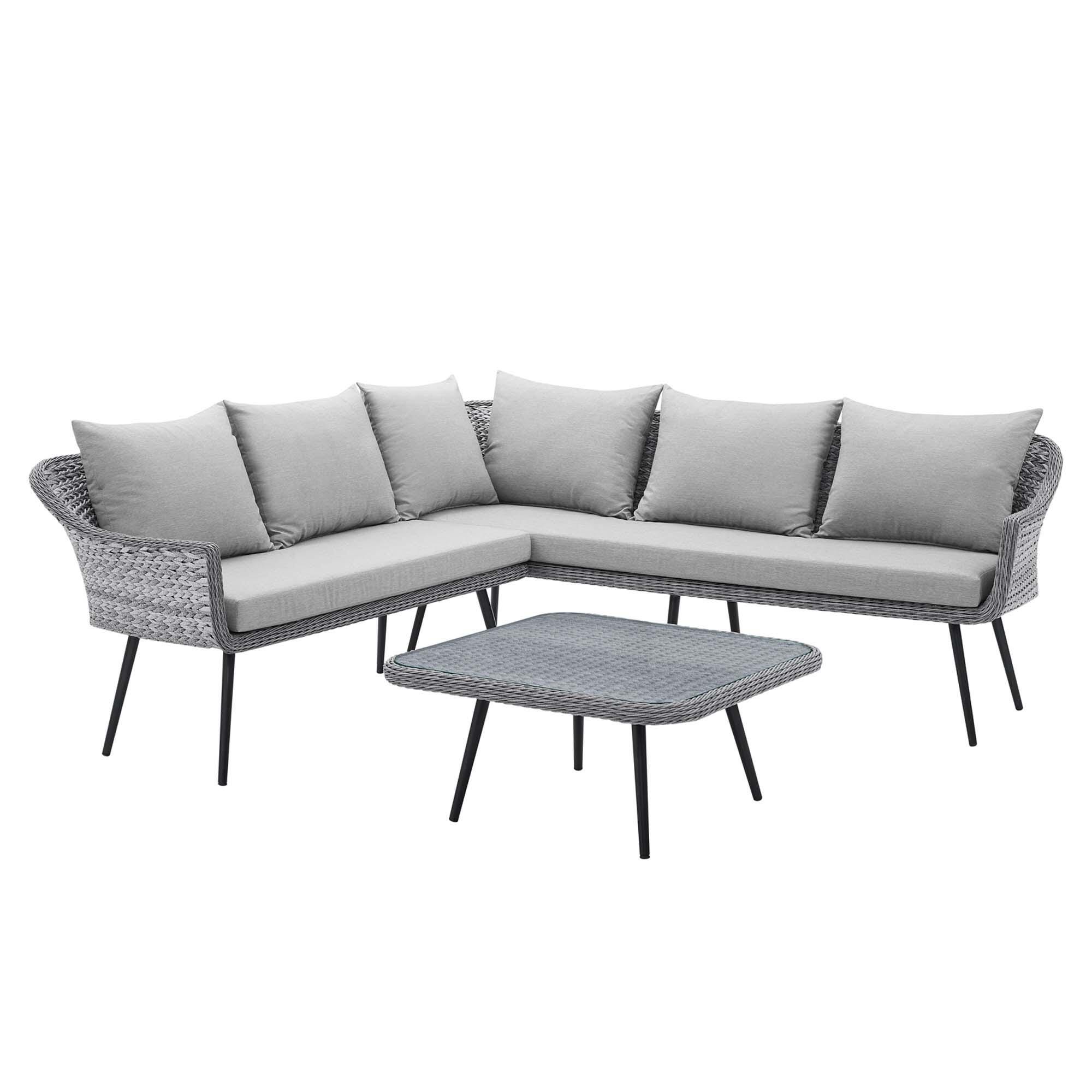Modway Endeavor Outdoor Seating Set, , large