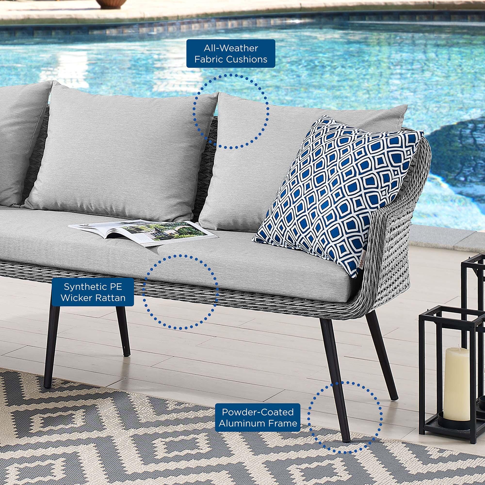 Modway Endeavor Outdoor Seating Set, , large
