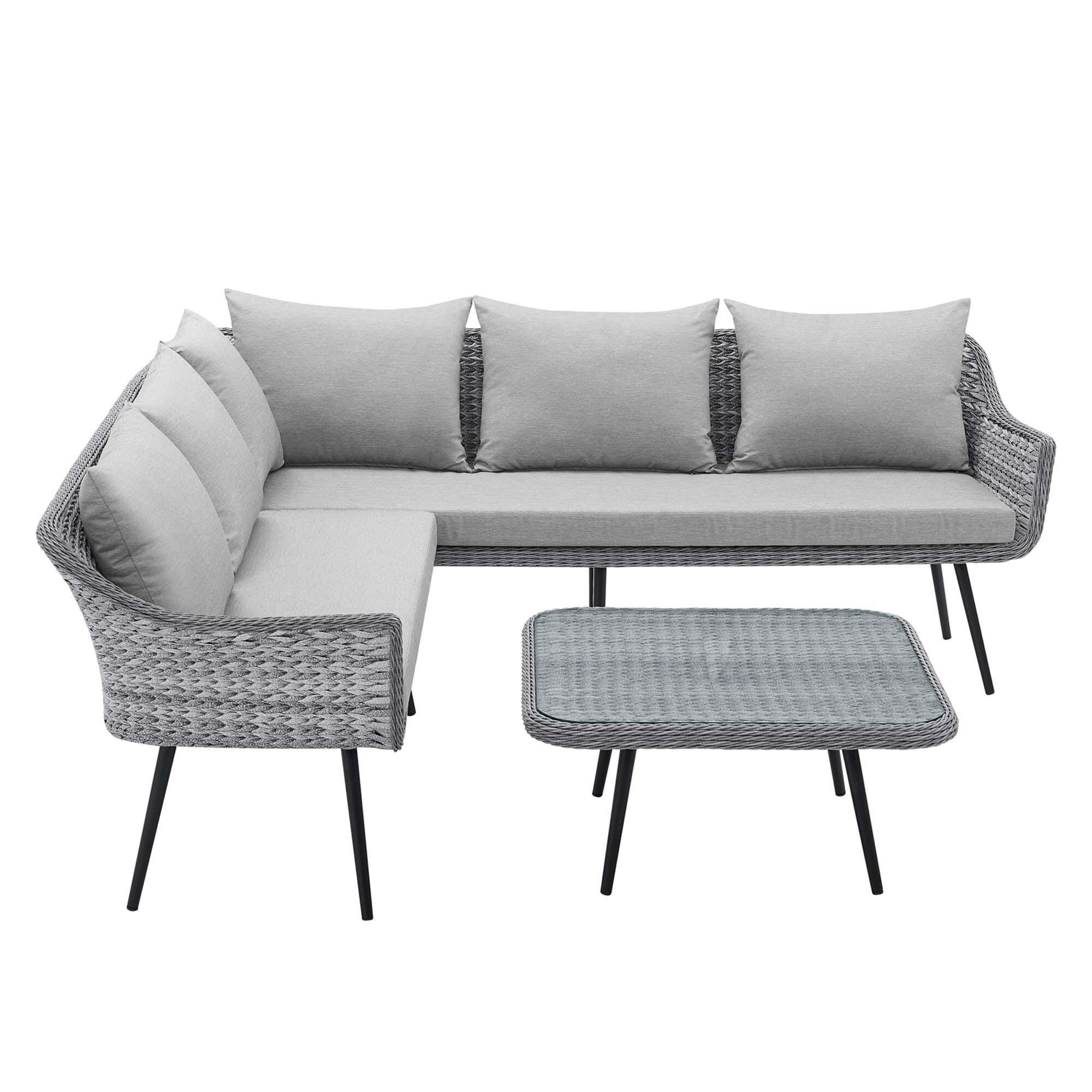 Modway Endeavor Outdoor Seating Set, , large