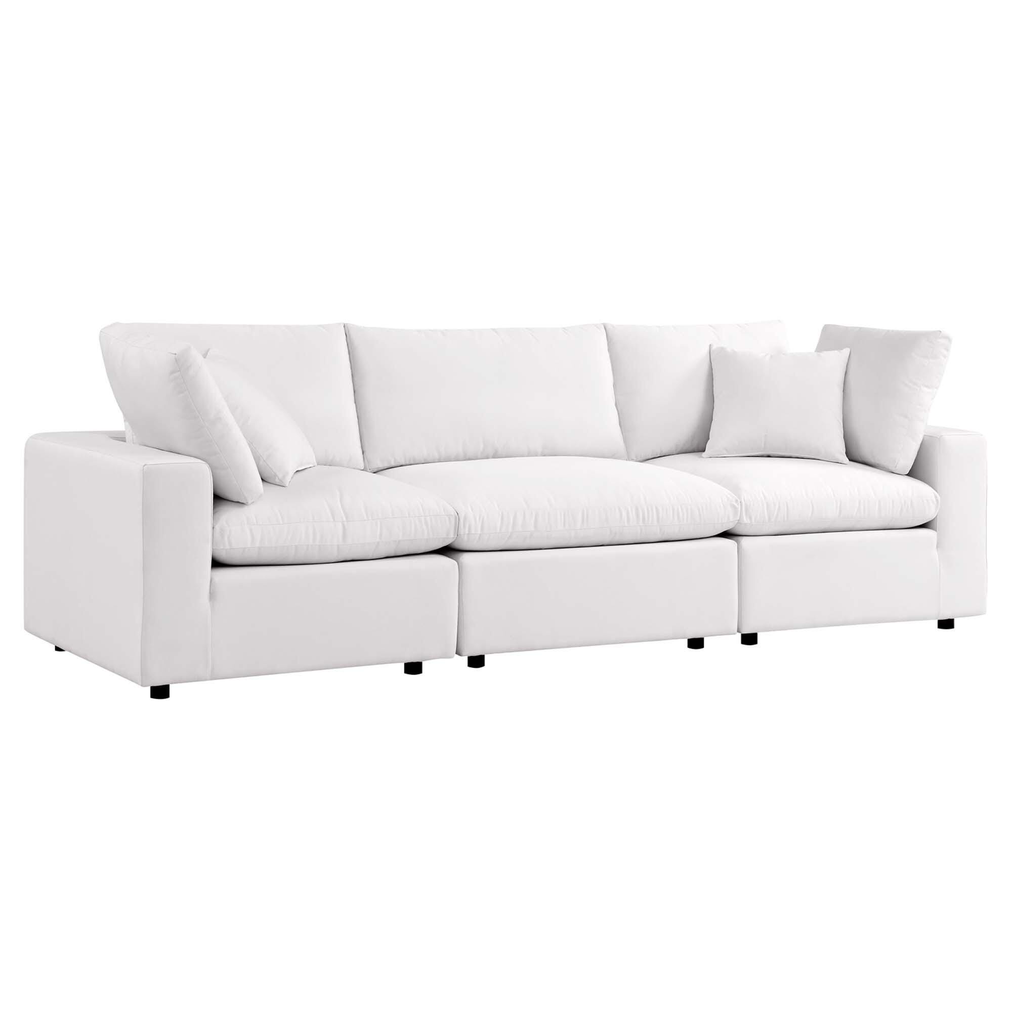 Modway Commix Outdoor Sofa, White, large