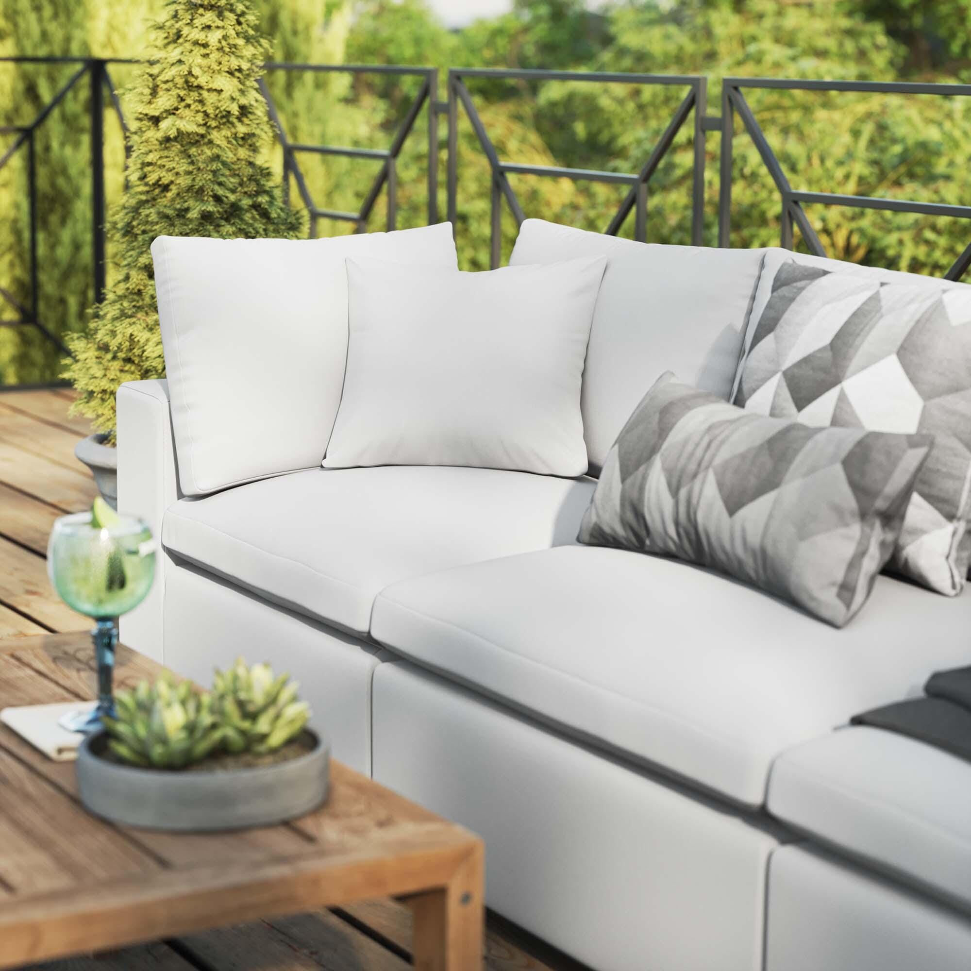 Modway Commix Outdoor Sofa, White, large