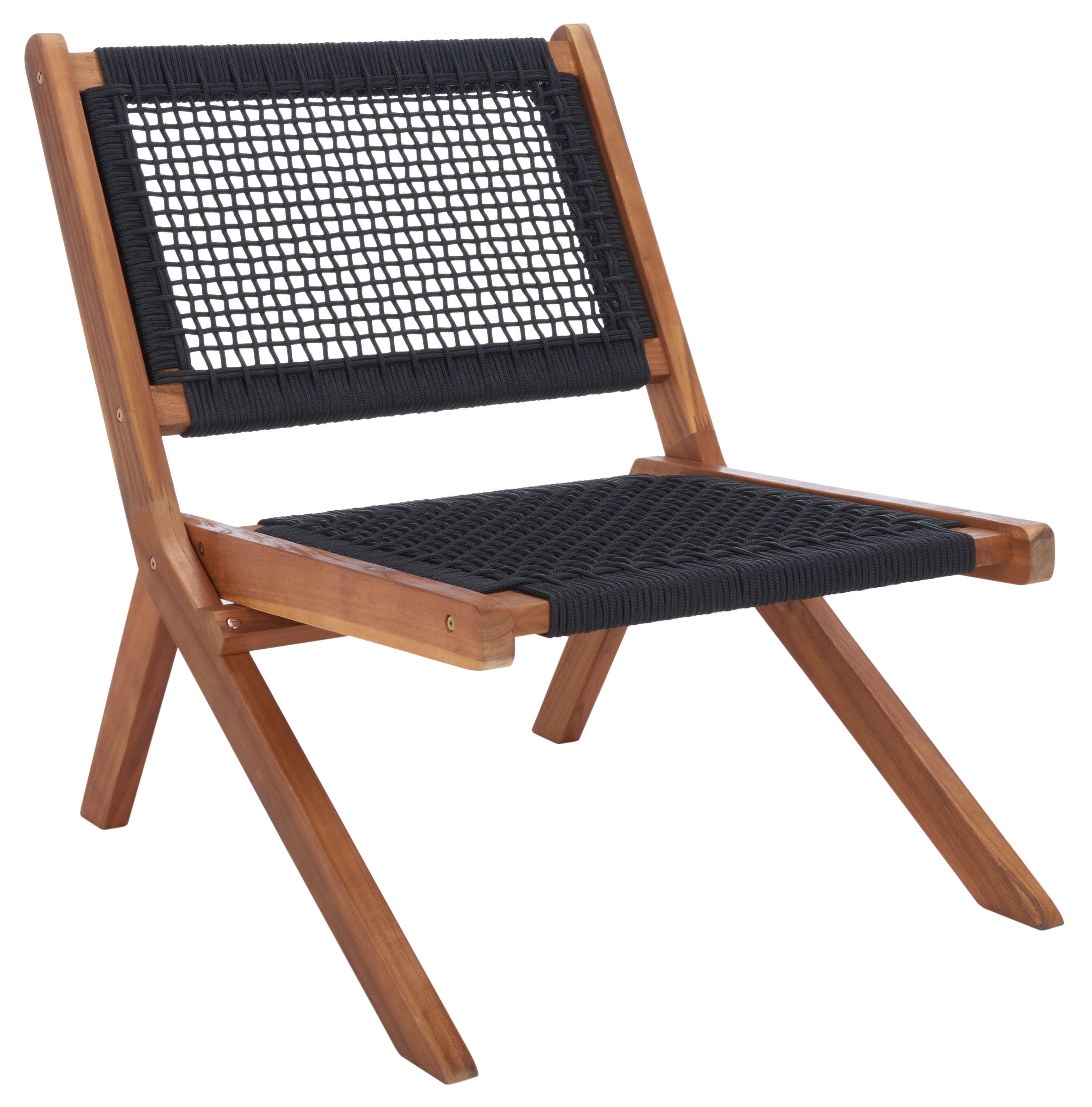 Safavieh Kobina Outdoor Conversation Set, Natural/Black, large