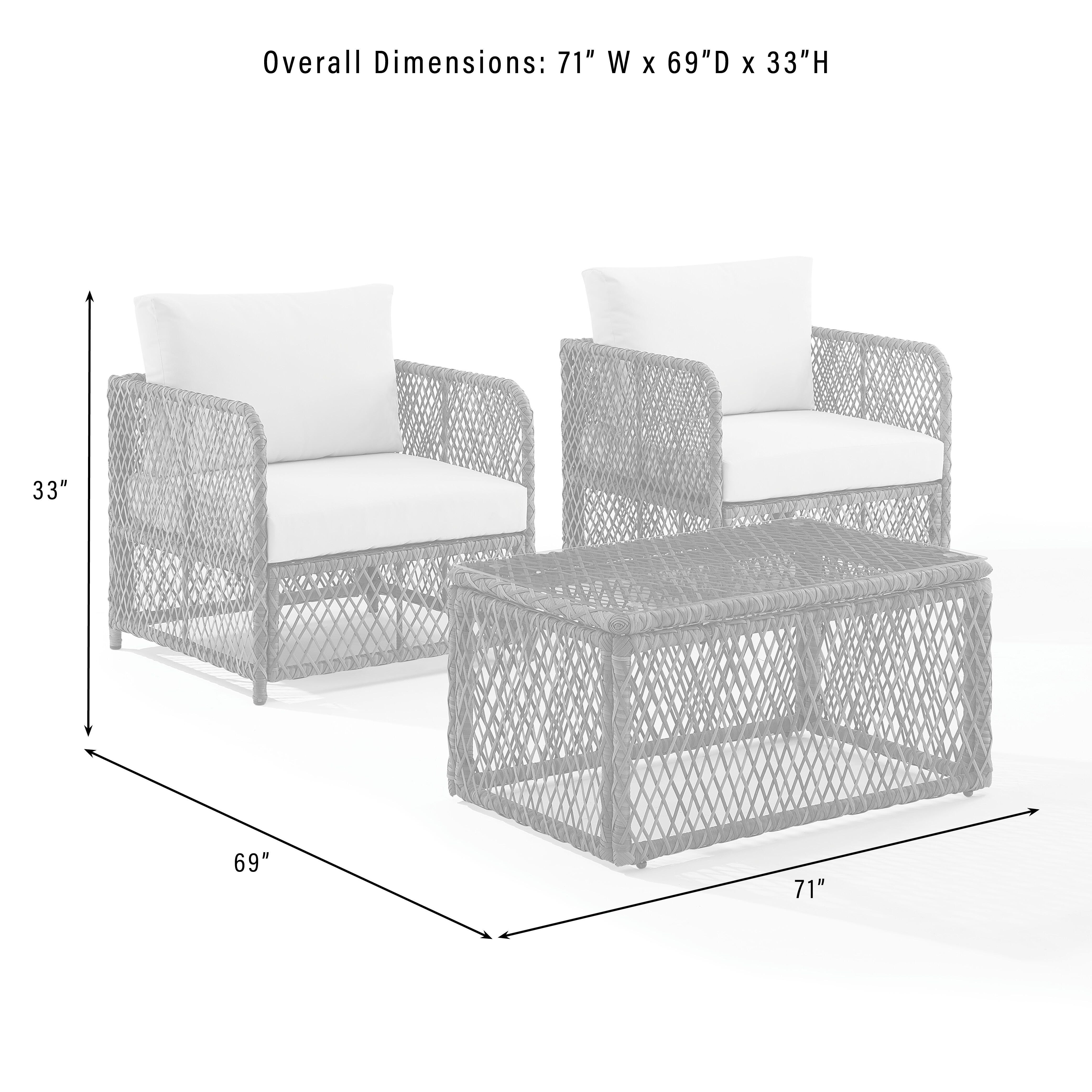 Crosley Furniture Granite 3-Piece Outdoor Chair Set, , large