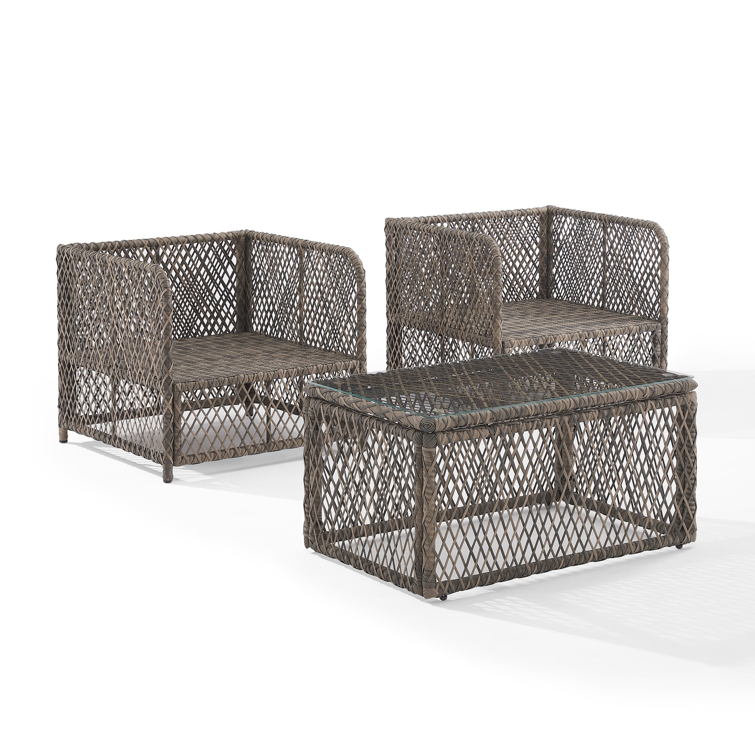 Crosley Furniture Granite 3-Piece Outdoor Chair Set, , large