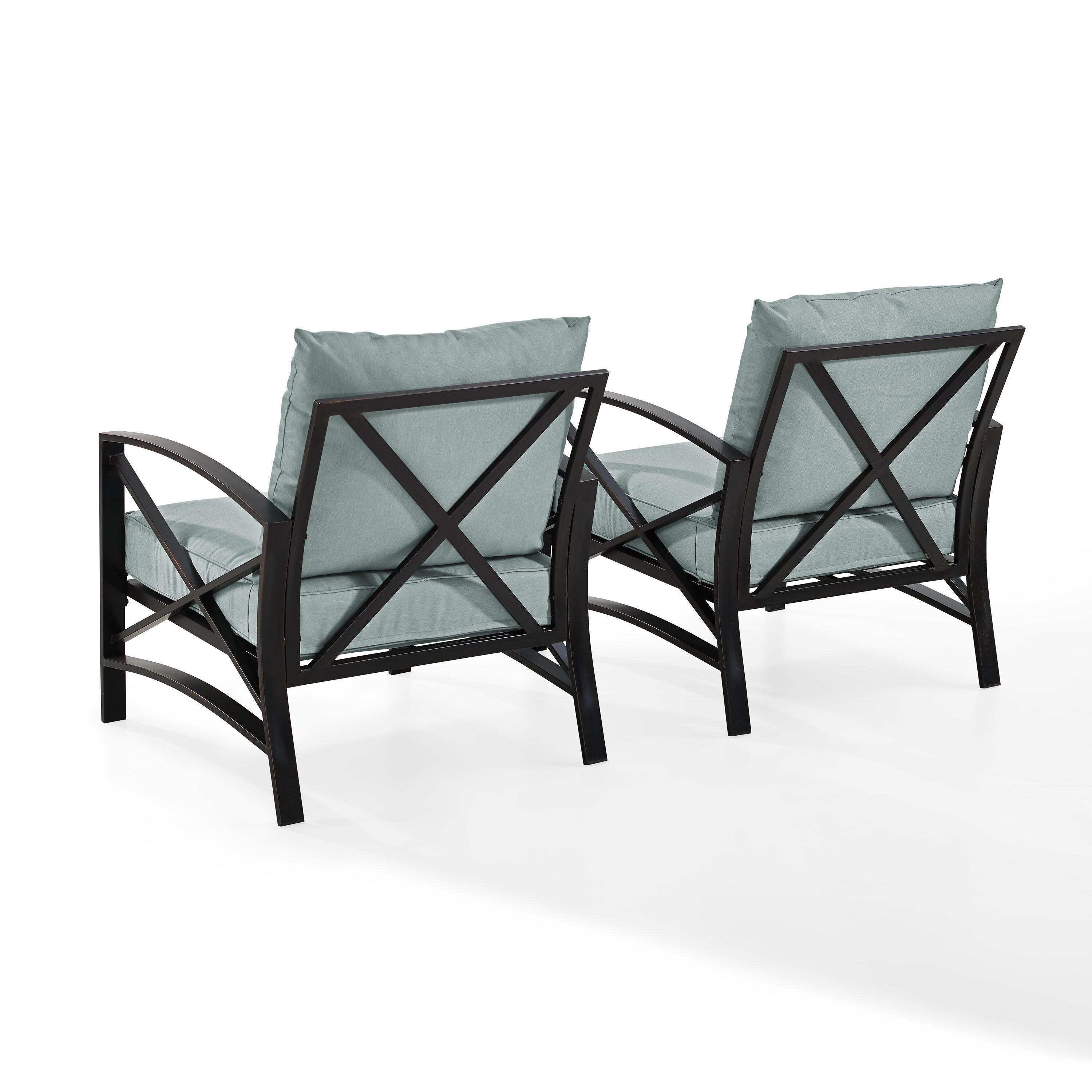 Crosley Furniture Kaplan Outdoor Lounge Chair (Set of 2), Mist, large