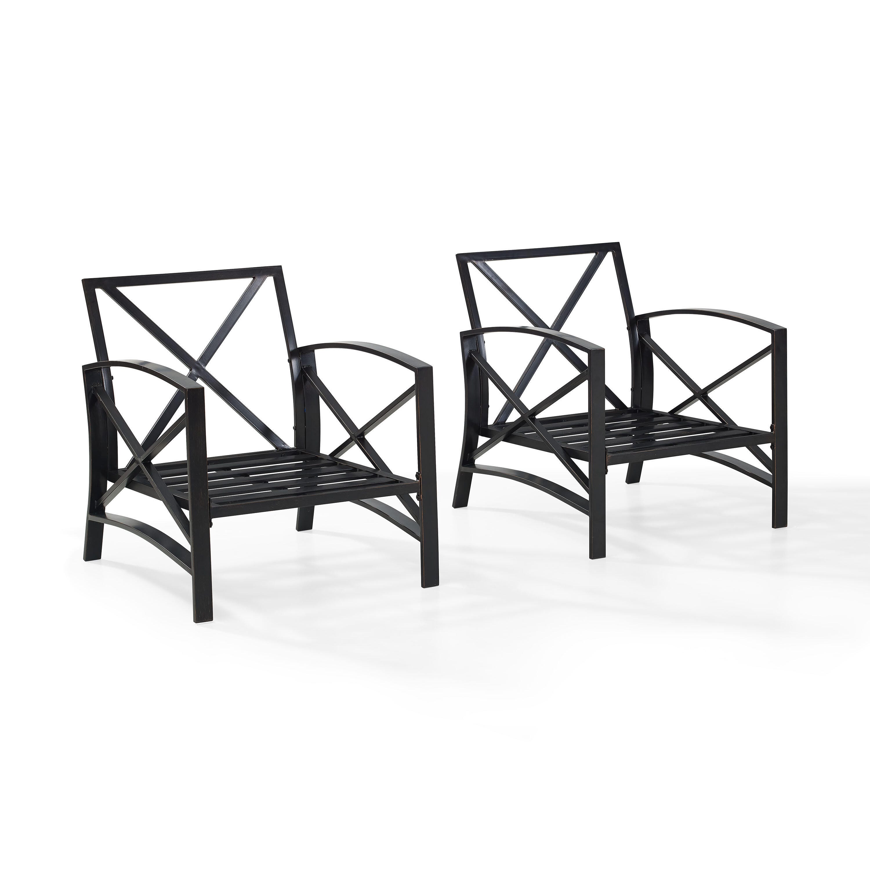 Crosley Furniture Kaplan Outdoor Lounge Chair (Set of 2), Oatmeal, large