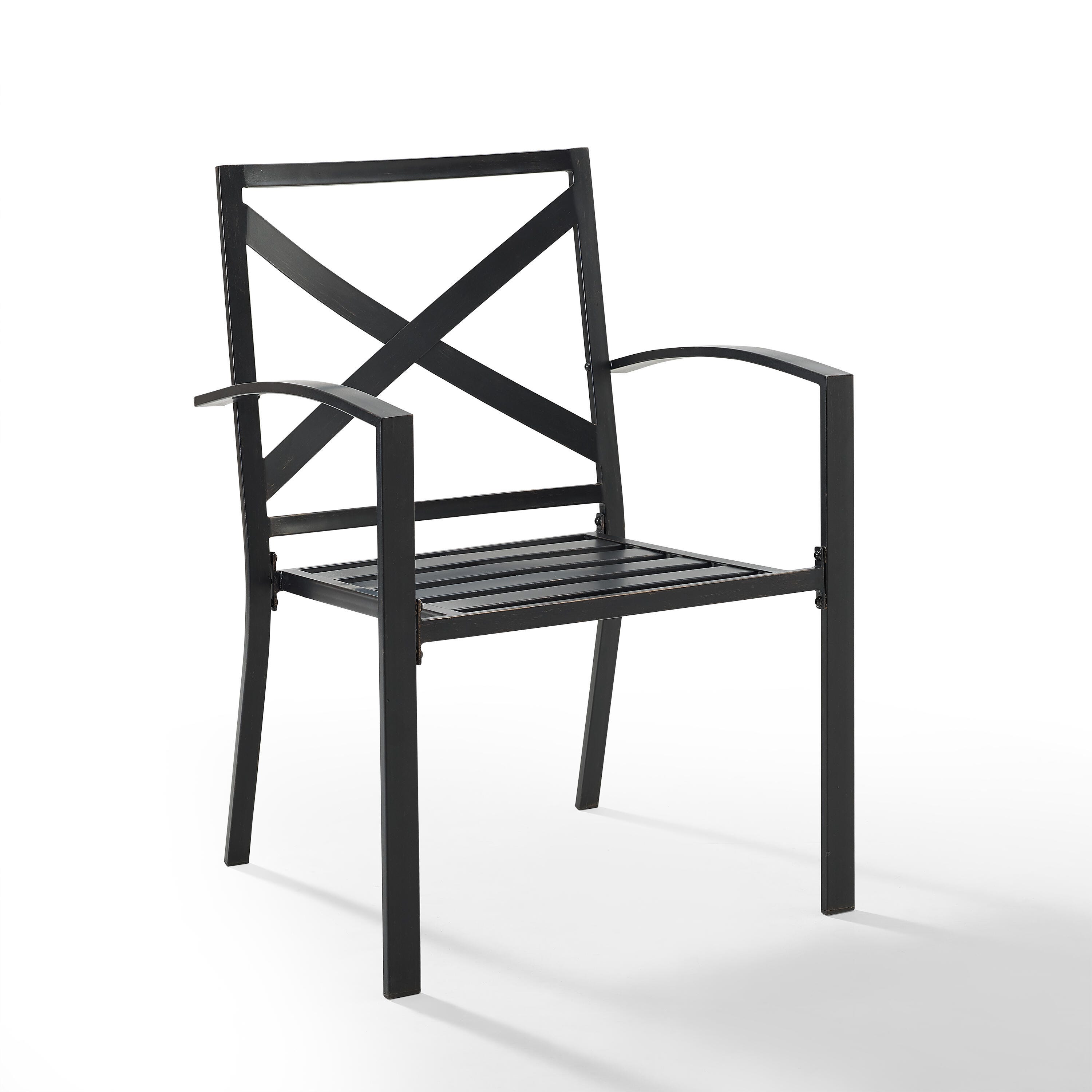 Crosley Furniture Kaplan Outdoor Dining Chair (Set of 2), Mist, large