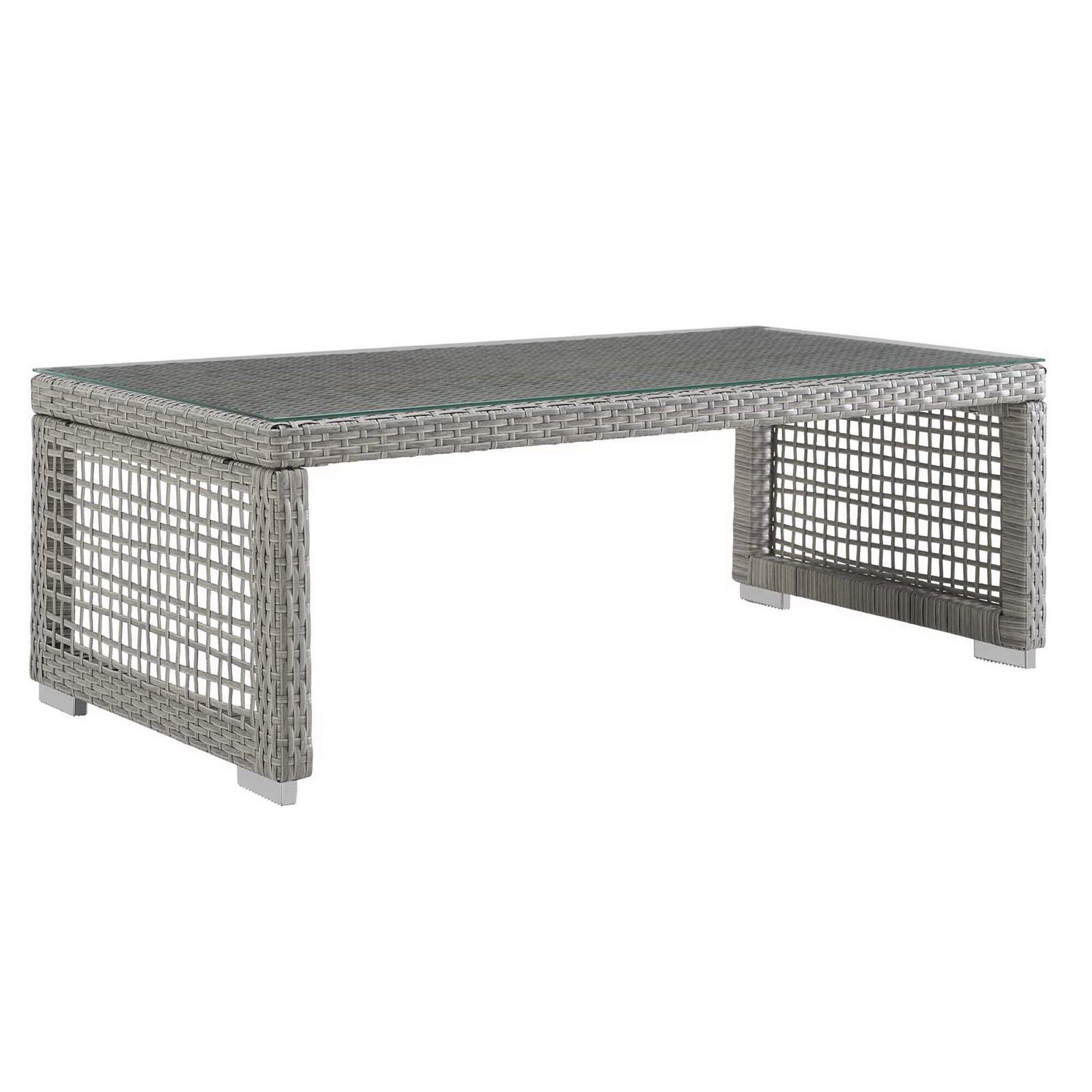 Modway Aura Outdoor Sofa with Loveseat and Coffee Table, , large