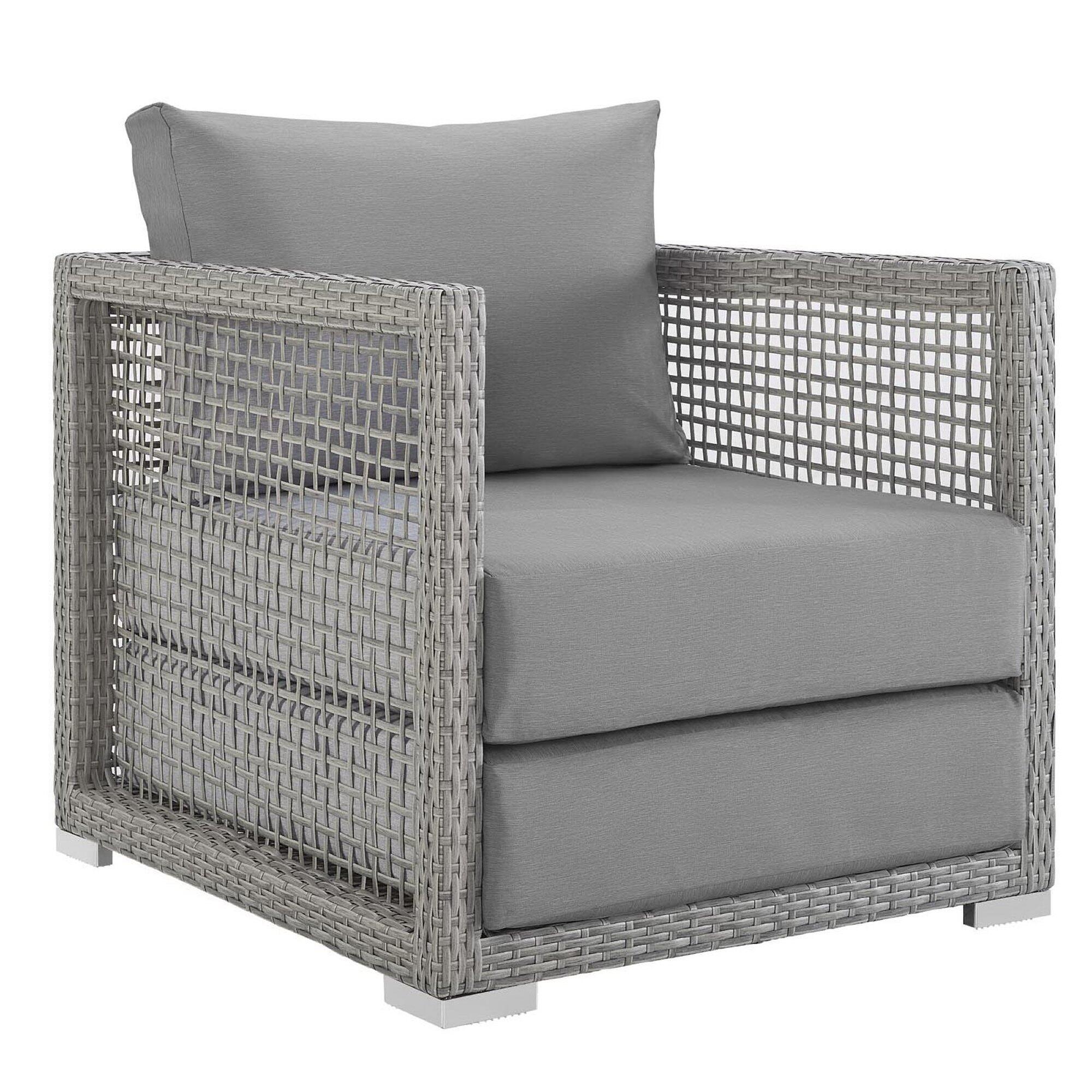 Modway Aura Outdoor Conversation Set with Coffee Table, , large
