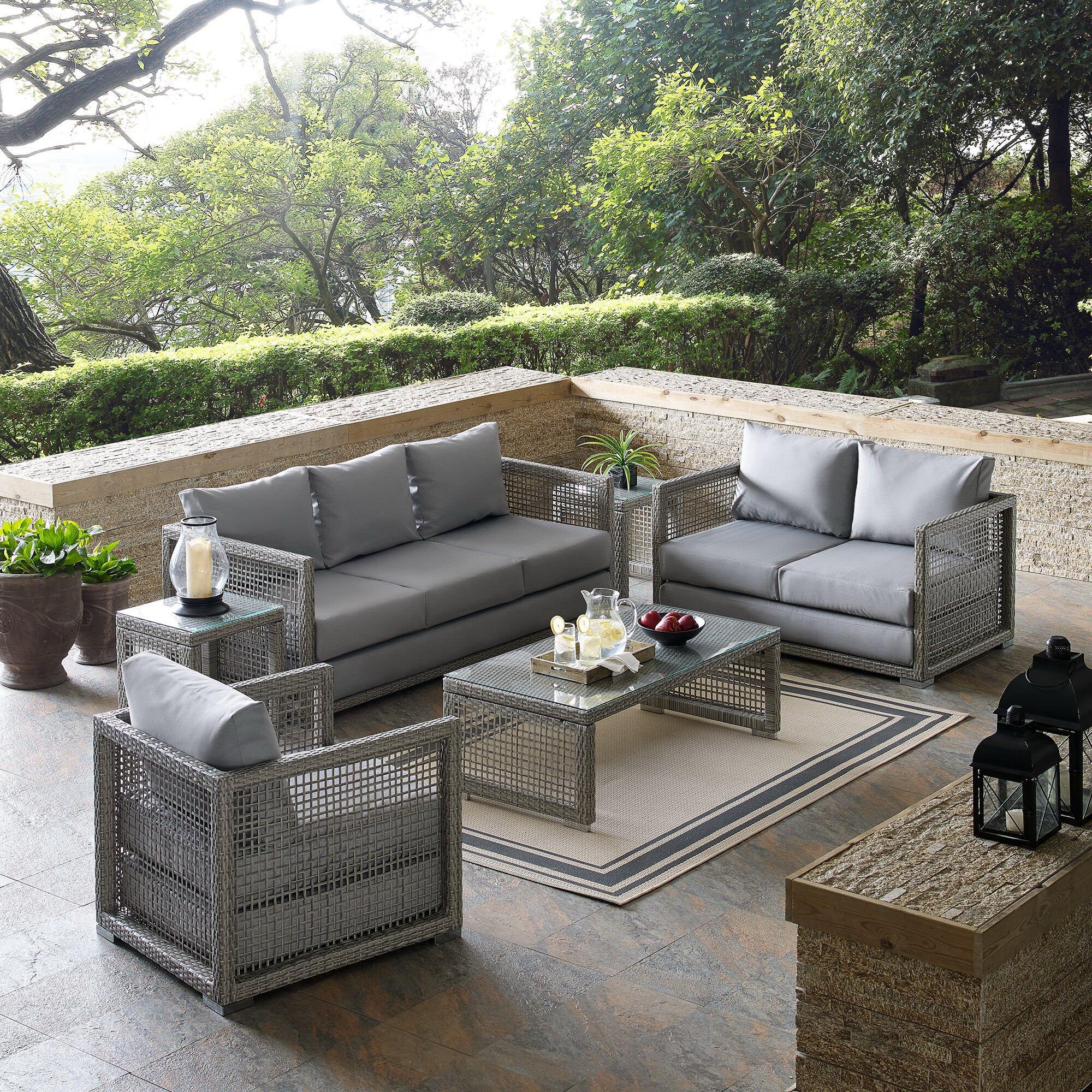 Modway Aura Outdoor Conversation Set, , large