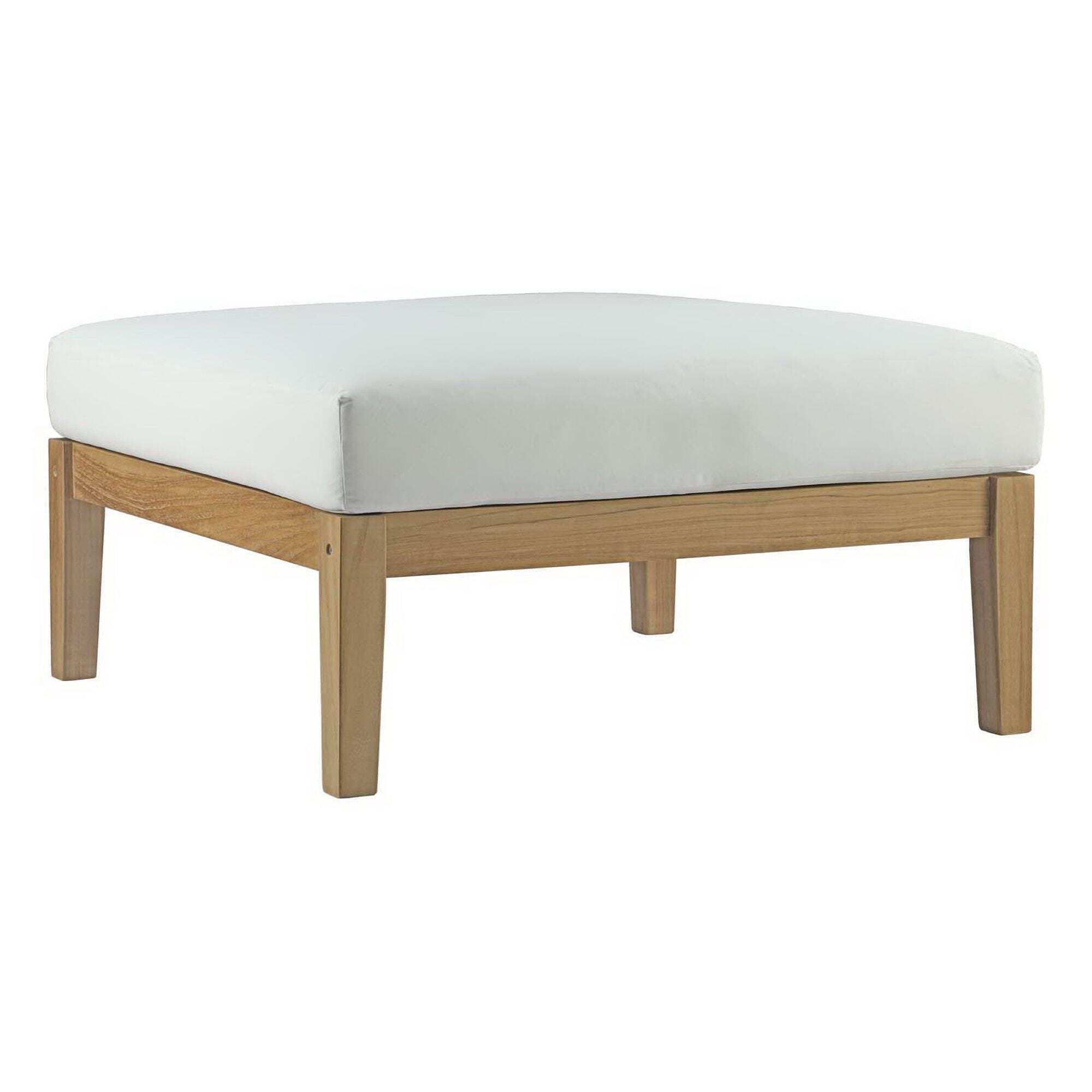 Modway Bayport Outdoor Armchairs with Ottoman and Side Table, , large