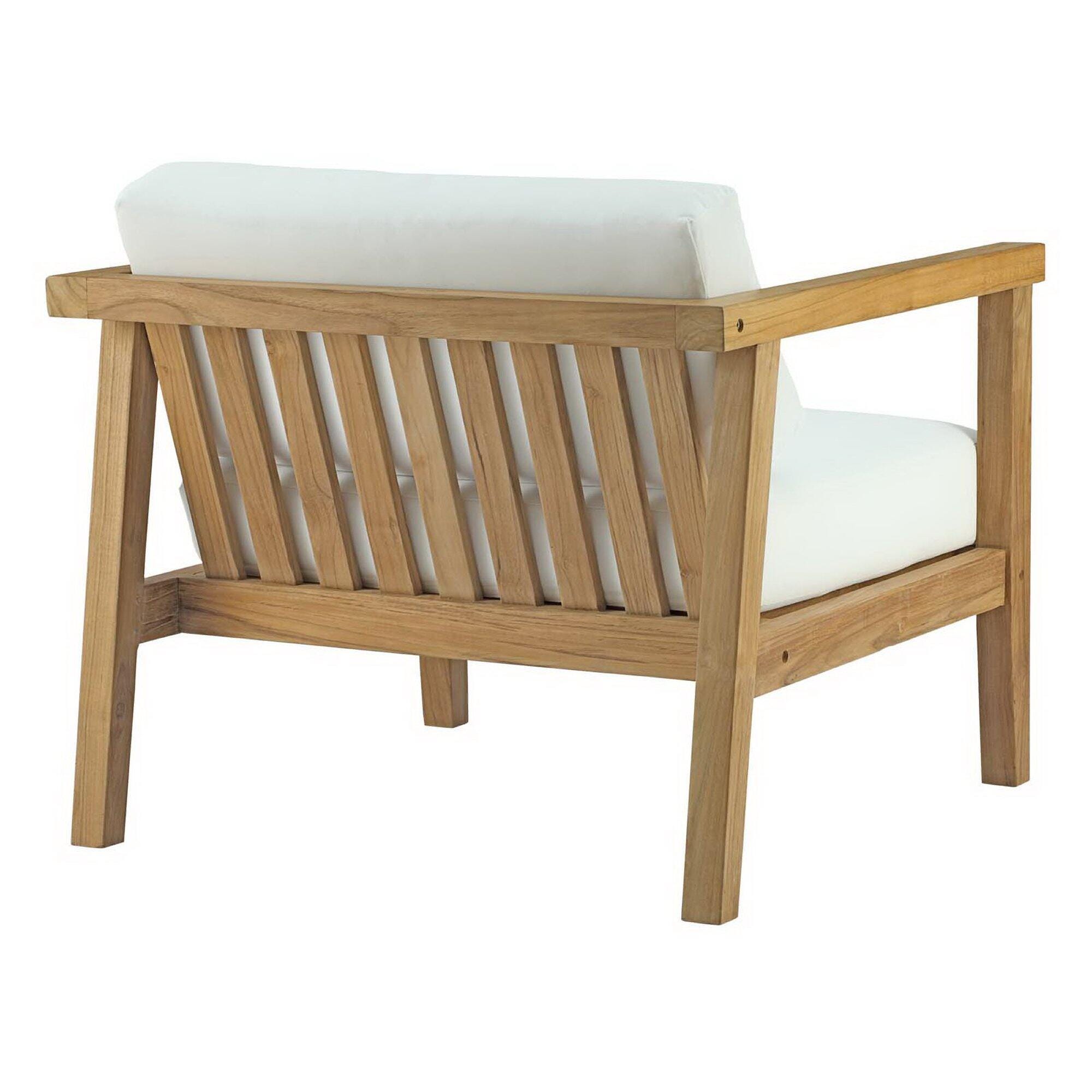 Modway Bayport Outdoor Armchairs with Ottoman and Side Table, , large