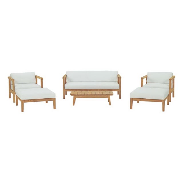 Modway Bayport Outdoor Conversation Set with Coffee Table