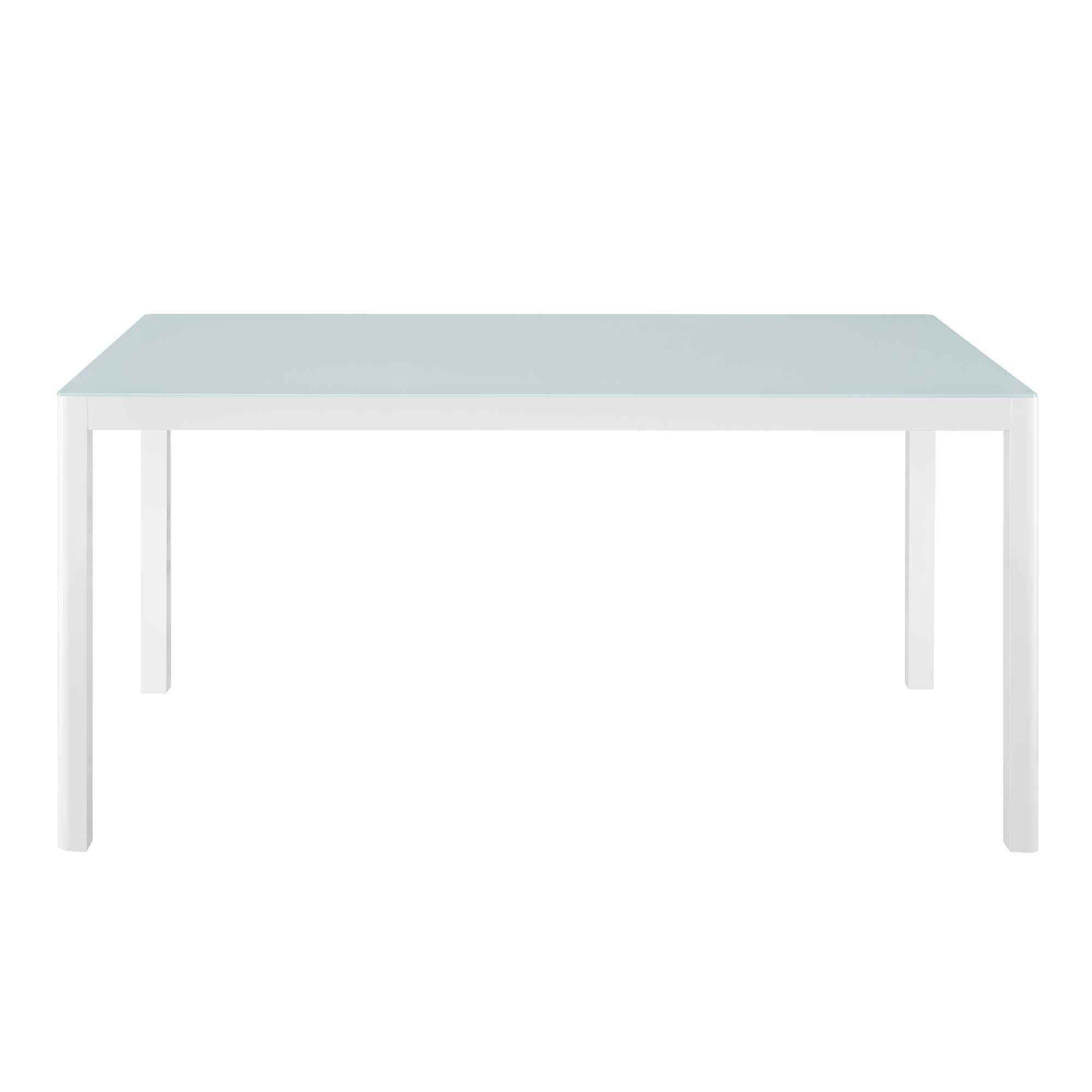 Modway Raleigh Outdoor Dining Table and 4 Chairs, White/Navy, large