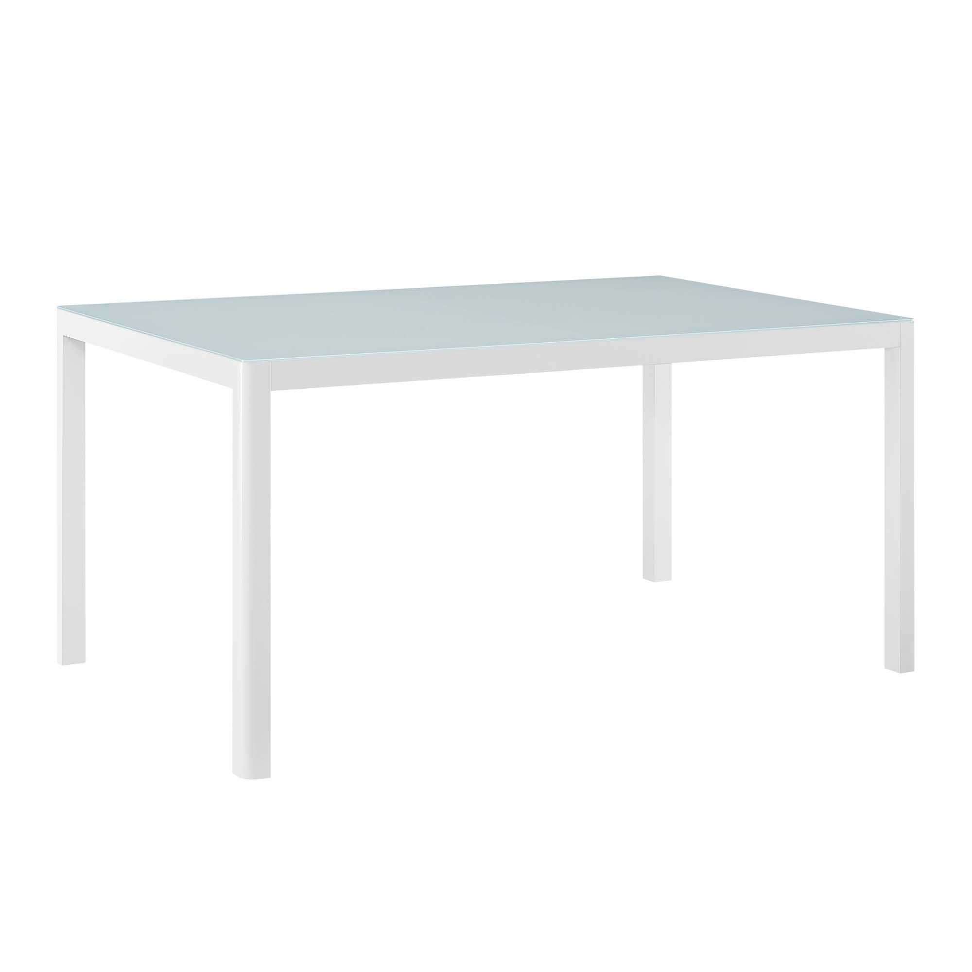 Modway Raleigh Outdoor Dining Table and 6 Chairs, White/Gray, large
