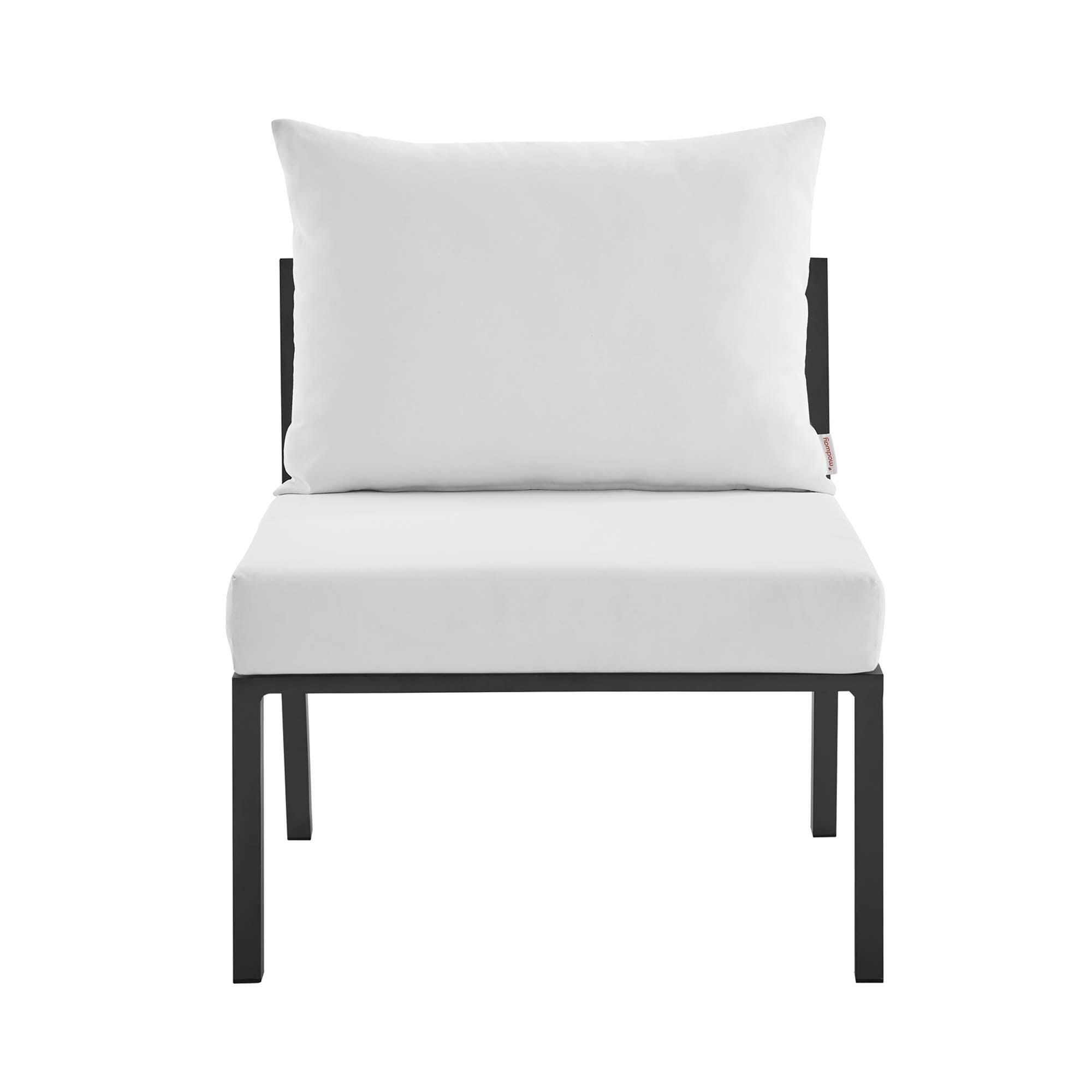 Modway Riverside 4-Piece Outdoor Sectional, Gray/White, large