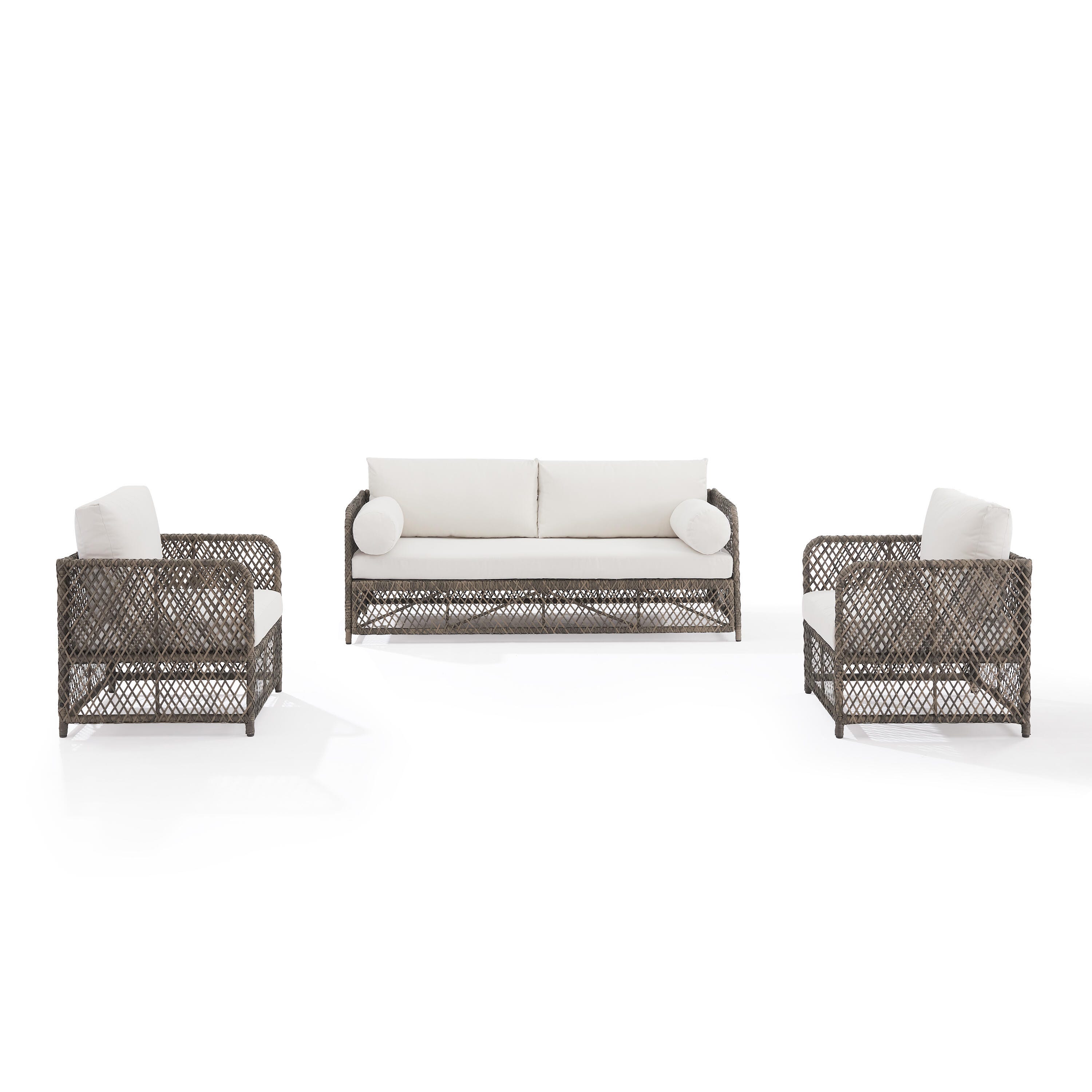 Crosley Furniture Granite Bay Outdoor Sofa and 2 Armchairs, , large