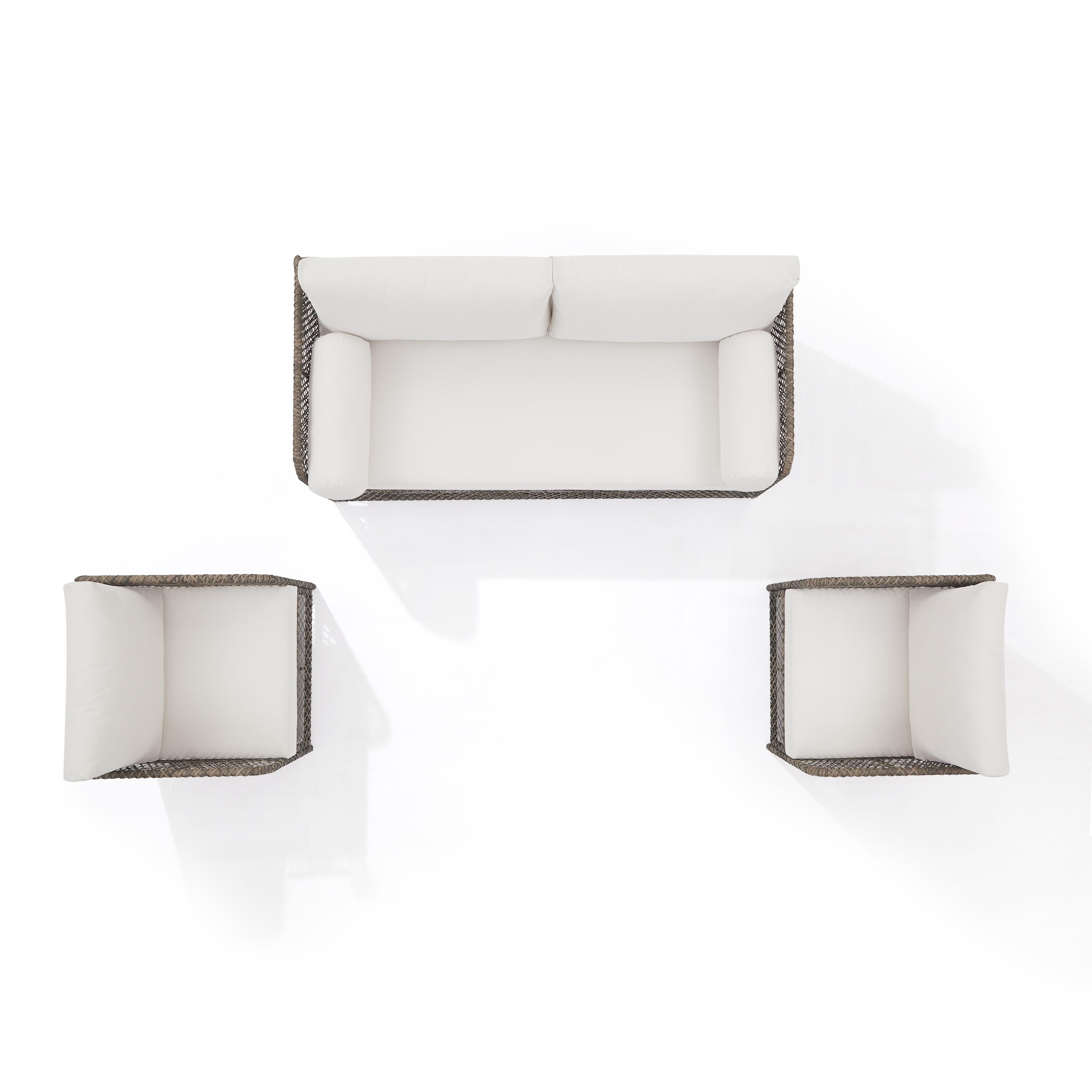 Crosley Furniture Granite Bay Outdoor Sofa and 2 Armchairs, , large
