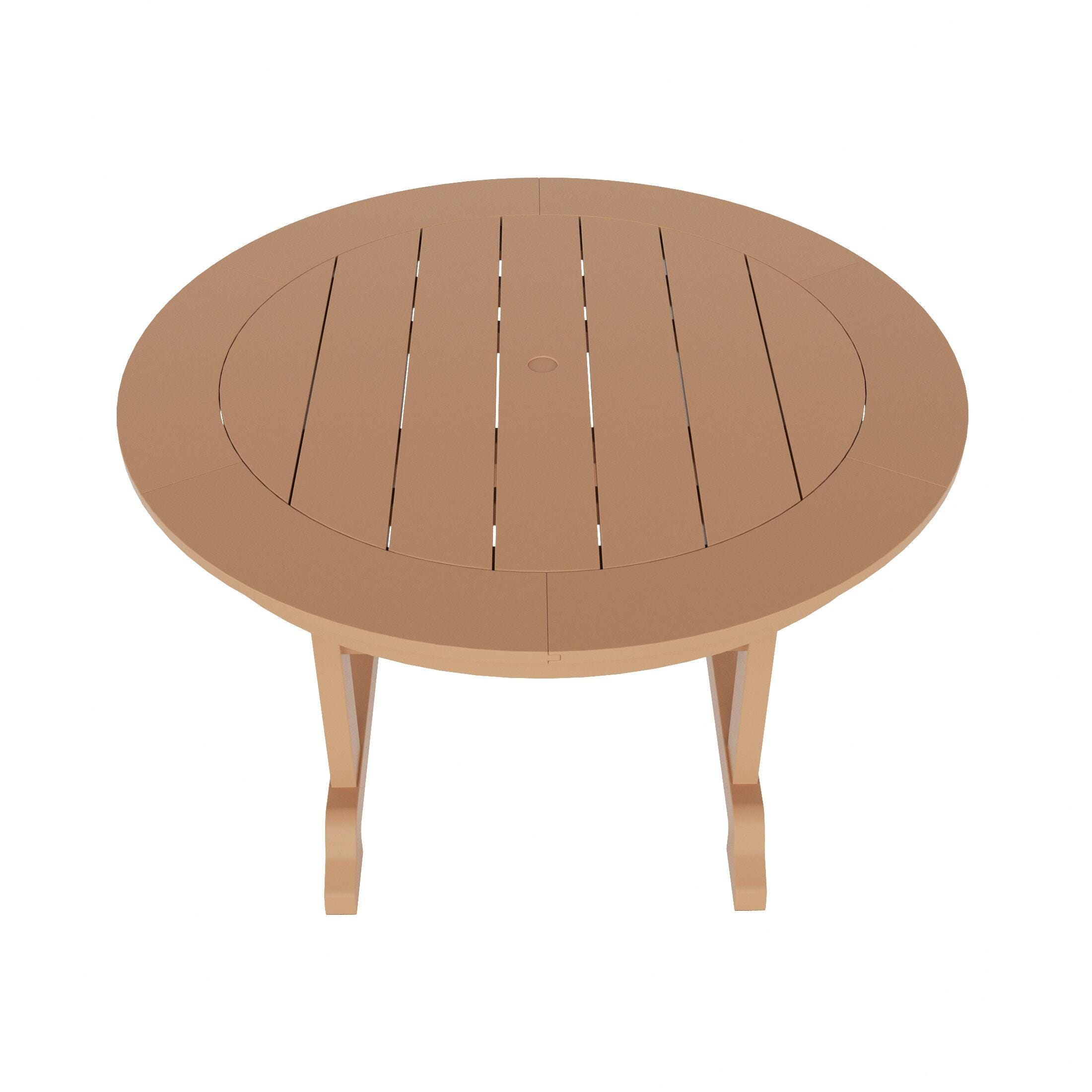 Westin Furniture Laguna Outdoor Round Dining Table and 4 Chairs, Teak, large