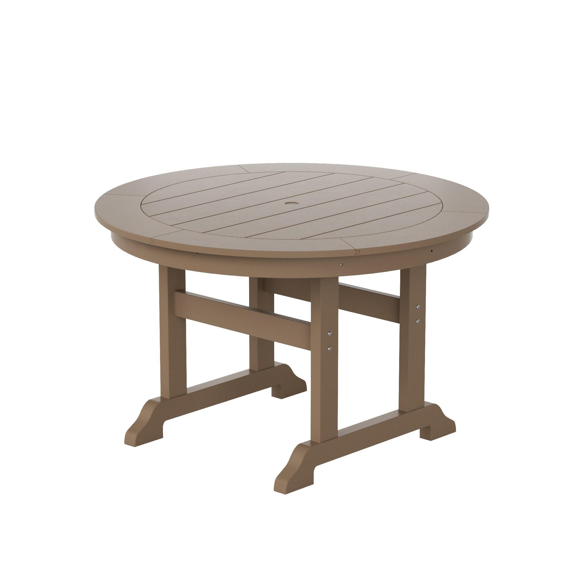 Westin Furniture Laguna Outdoor Round Dining Table and 4 Chairs, Beige, large