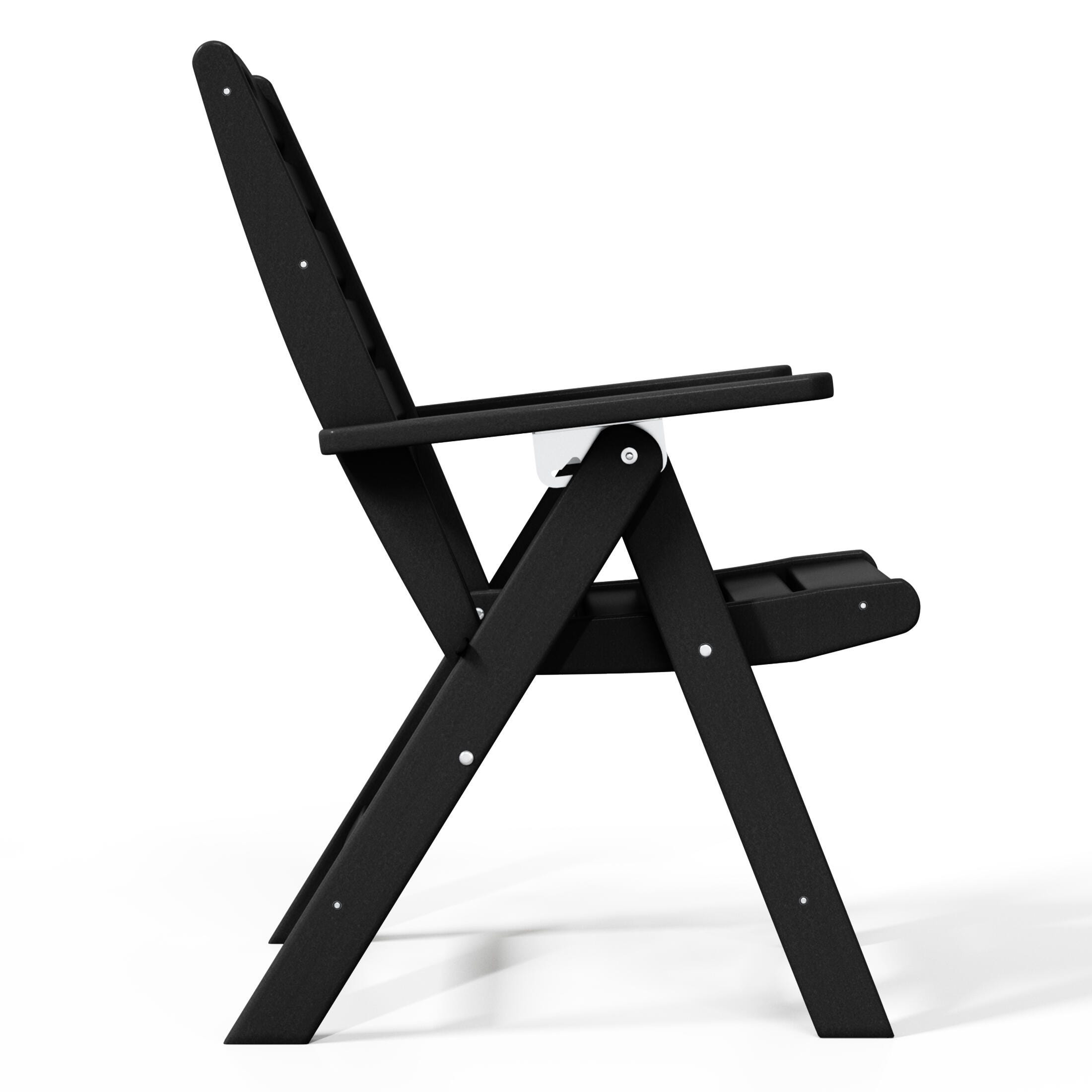 Westin Furniture Laguna Outdoor Square Dining Table and 4 Chairs, Black, large