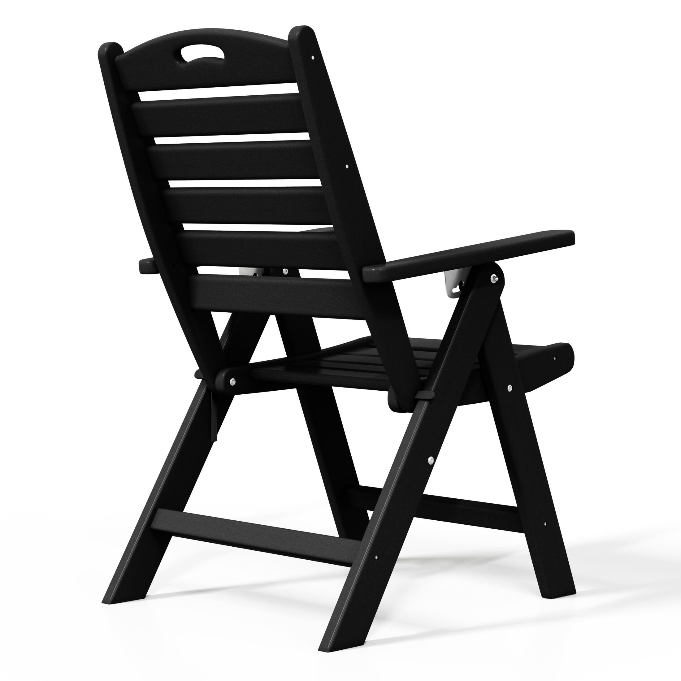 Westin Furniture Laguna Outdoor Square Dining Table and 4 Chairs, Black, large