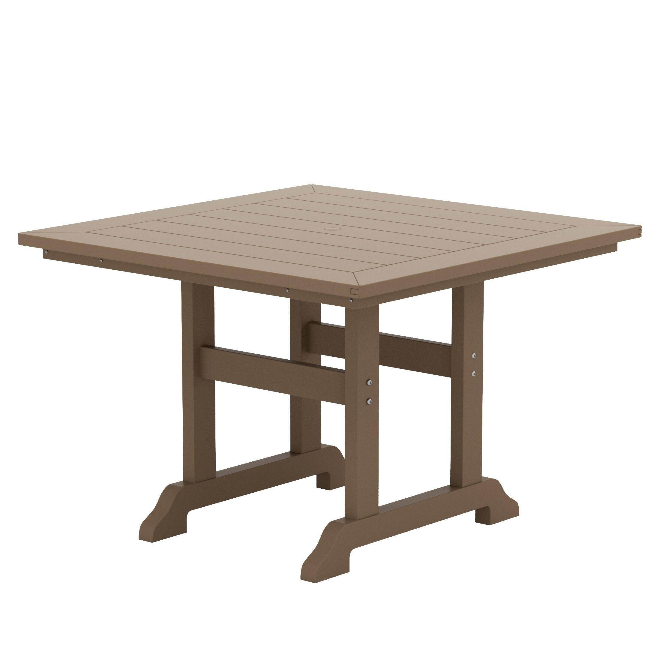 Westin Furniture Laguna Outdoor Square Dining Table and 4 Chairs, Beige, large