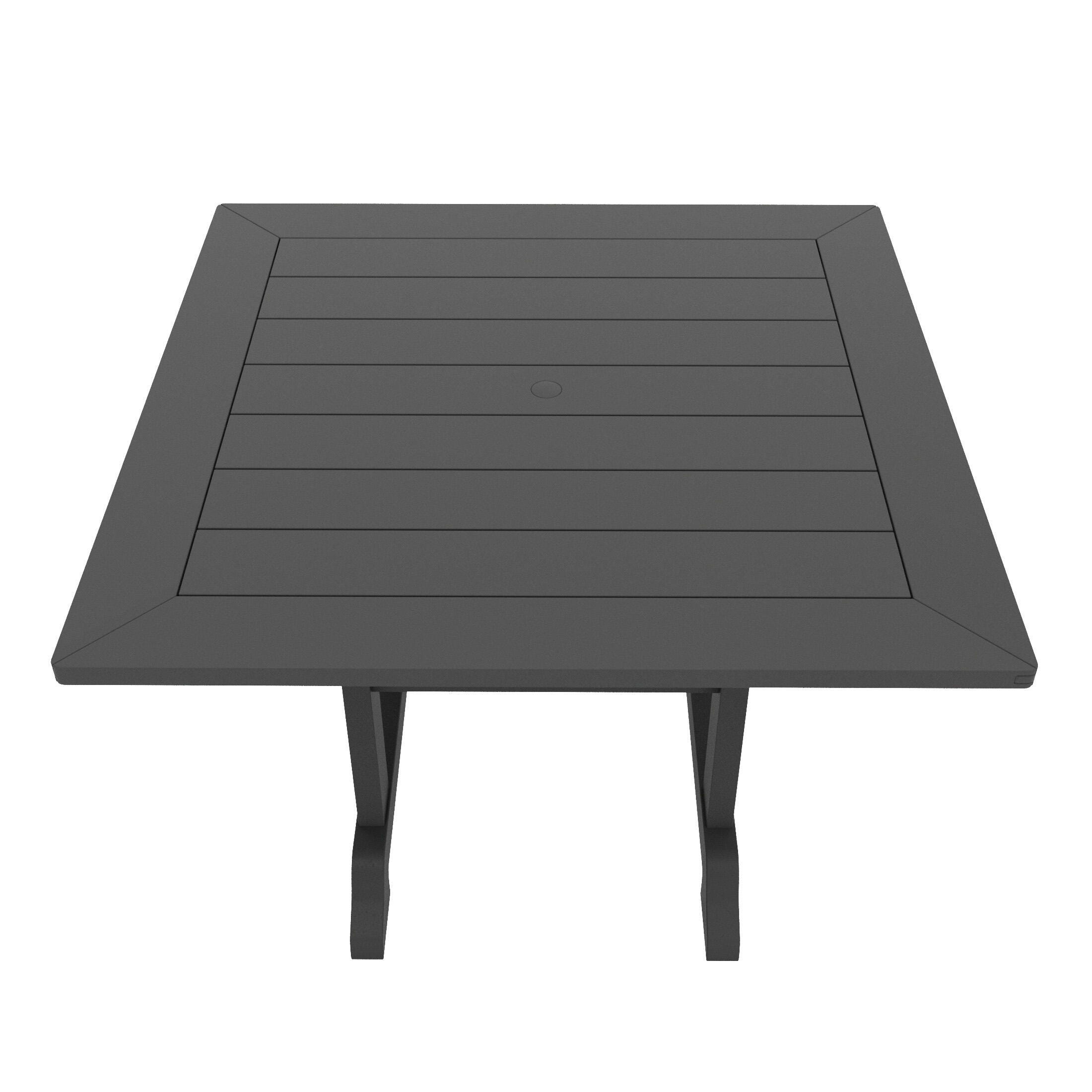 Westin Furniture Laguna Outdoor Square Dining Table and 4 Chairs, Gray, large