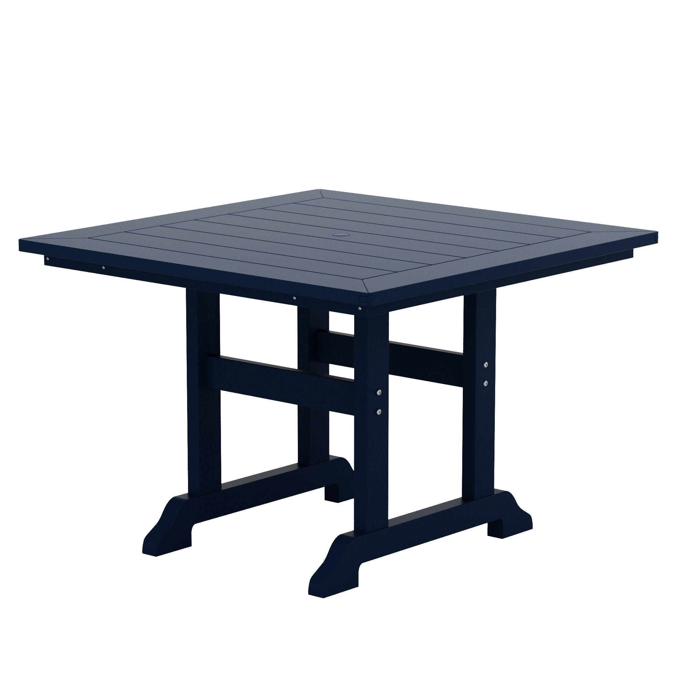 Westin Furniture Laguna Outdoor Square Dining Table and 4 Chairs, Navy Blue, large