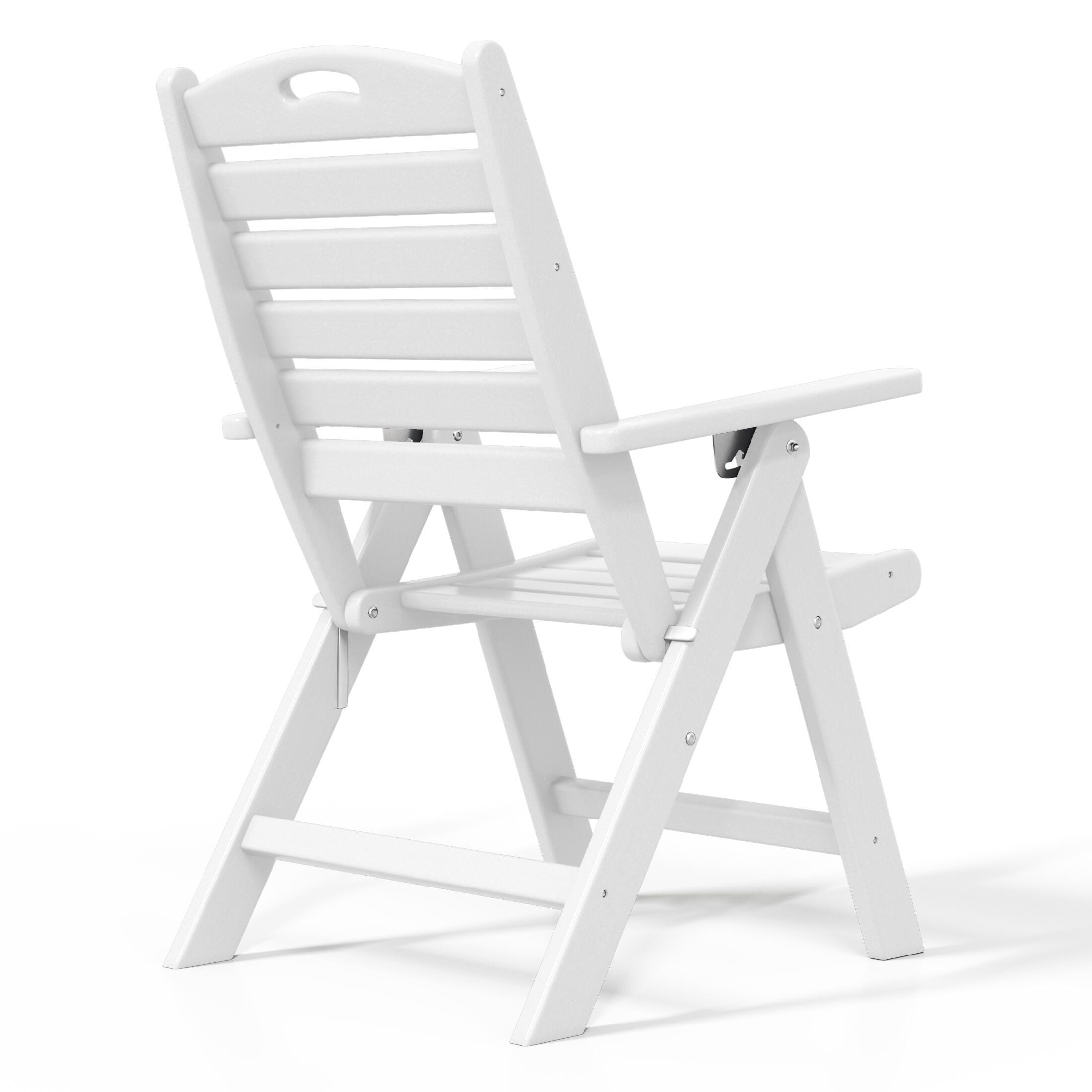 Westin Furniture Laguna Outdoor Square Dining Table and 4 Chairs, White, large