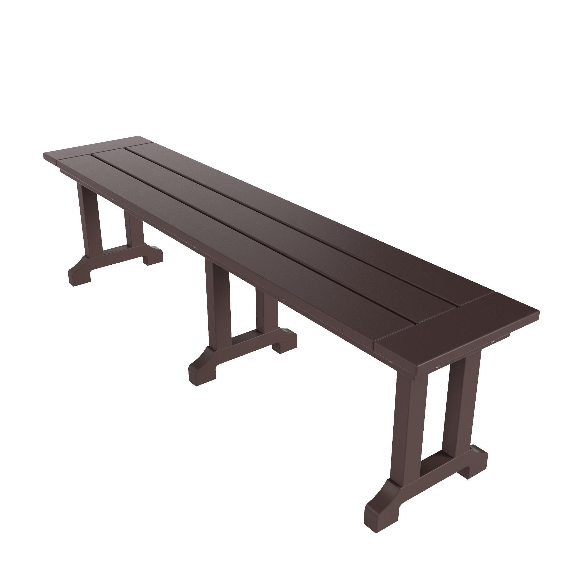 Westin Furniture Laguna Outdoor Dining Table and 4 Chairs and Bench, Dark Brown, large