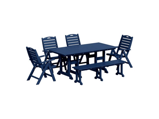 Westin Furniture Laguna Outdoor Dining Table and 4 Chairs and Bench