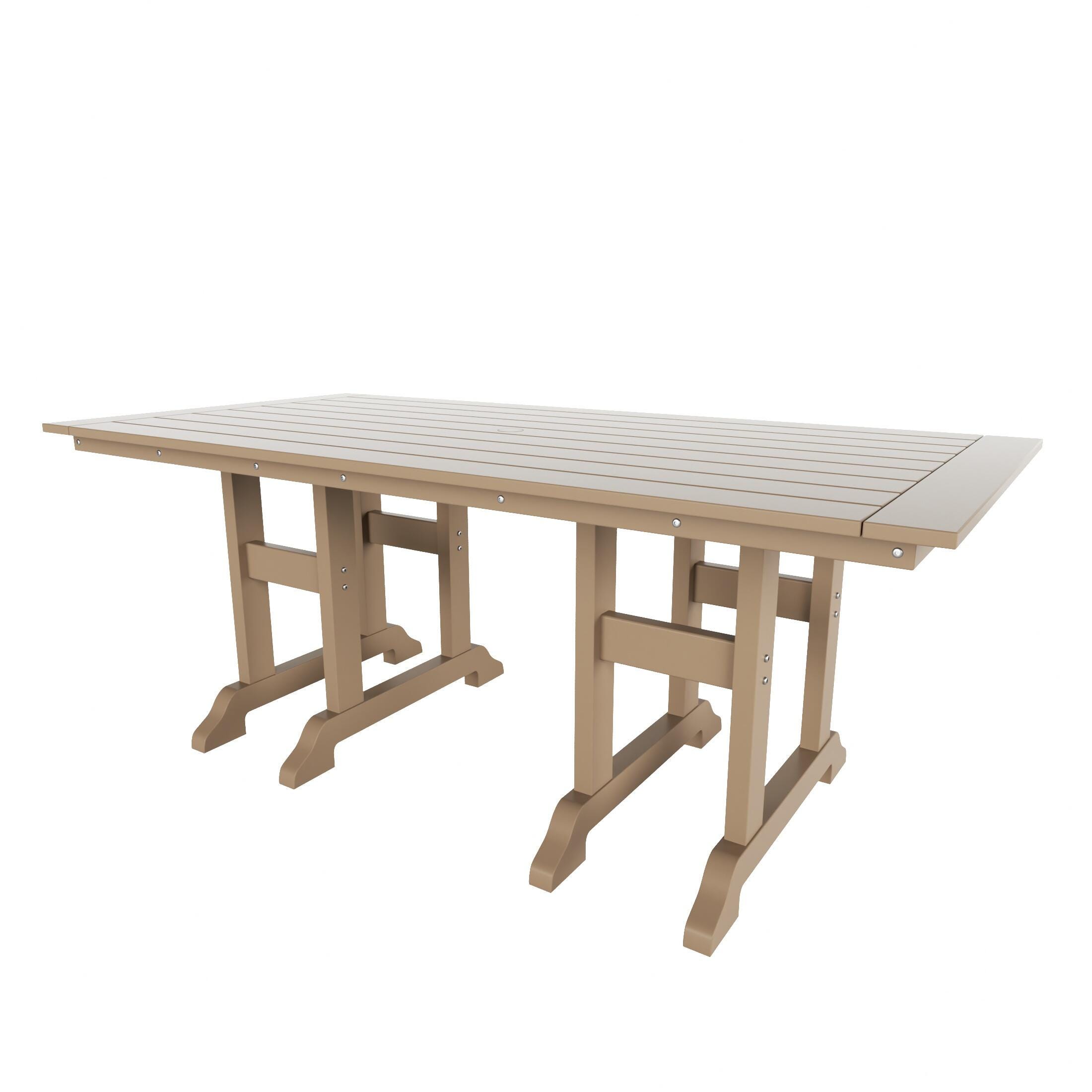 Westin Furniture Laguna Outdoor Dining Table and 6 Chairs, Beige, large