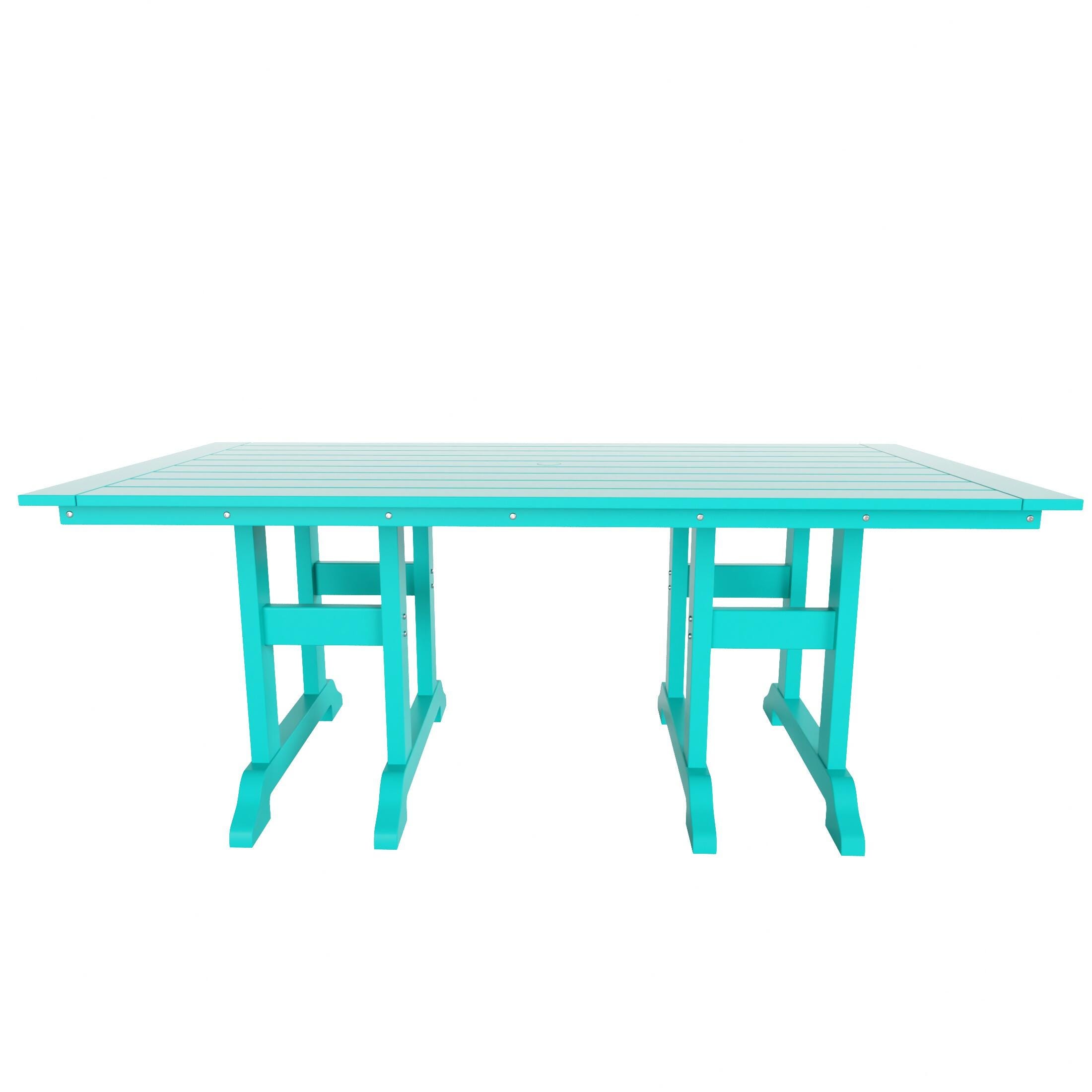 Westin Furniture Laguna Outdoor Dining Table and 6 Chairs, Turquoise, large