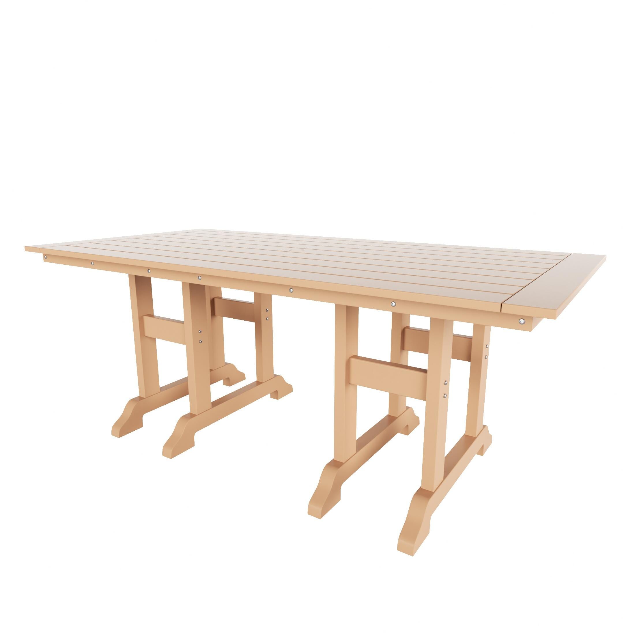 Westin Furniture Laguna Outdoor Dining Table and 6 Chairs, Teak, large