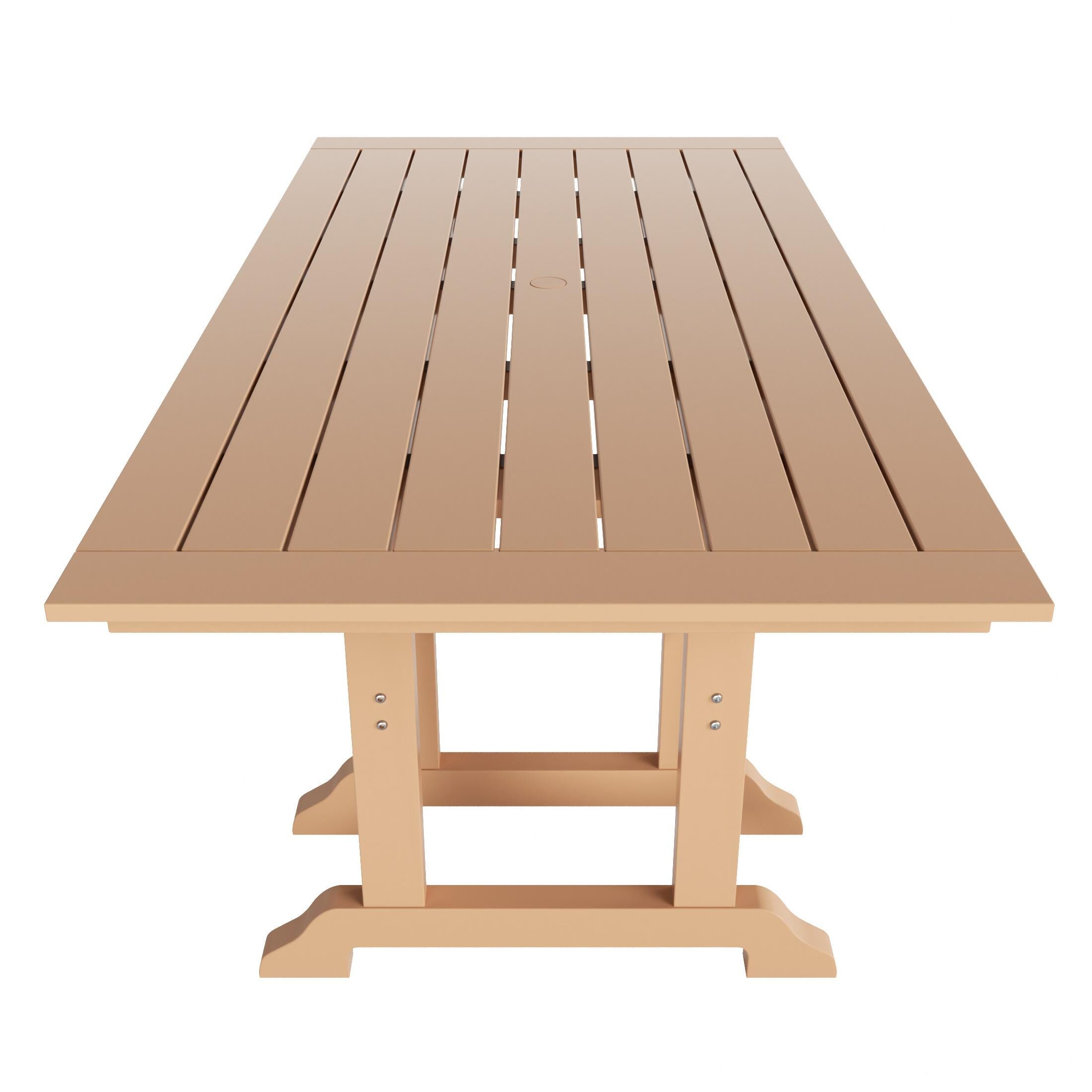 Westin Furniture Laguna Outdoor Dining Table and 6 Chairs, Teak, large