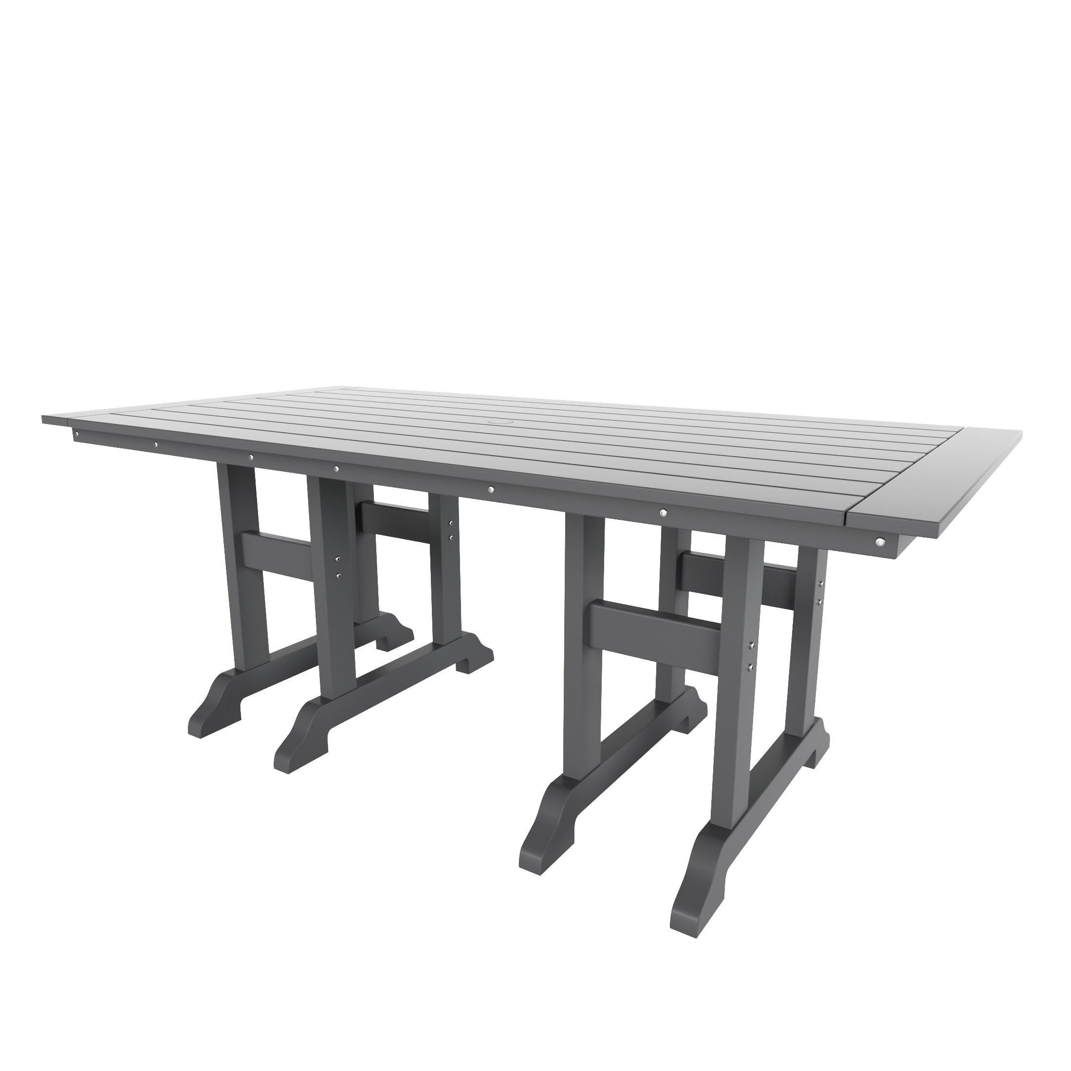 Westin Furniture Laguna Outdoor Dining Table and 6 Chairs, Gray, large