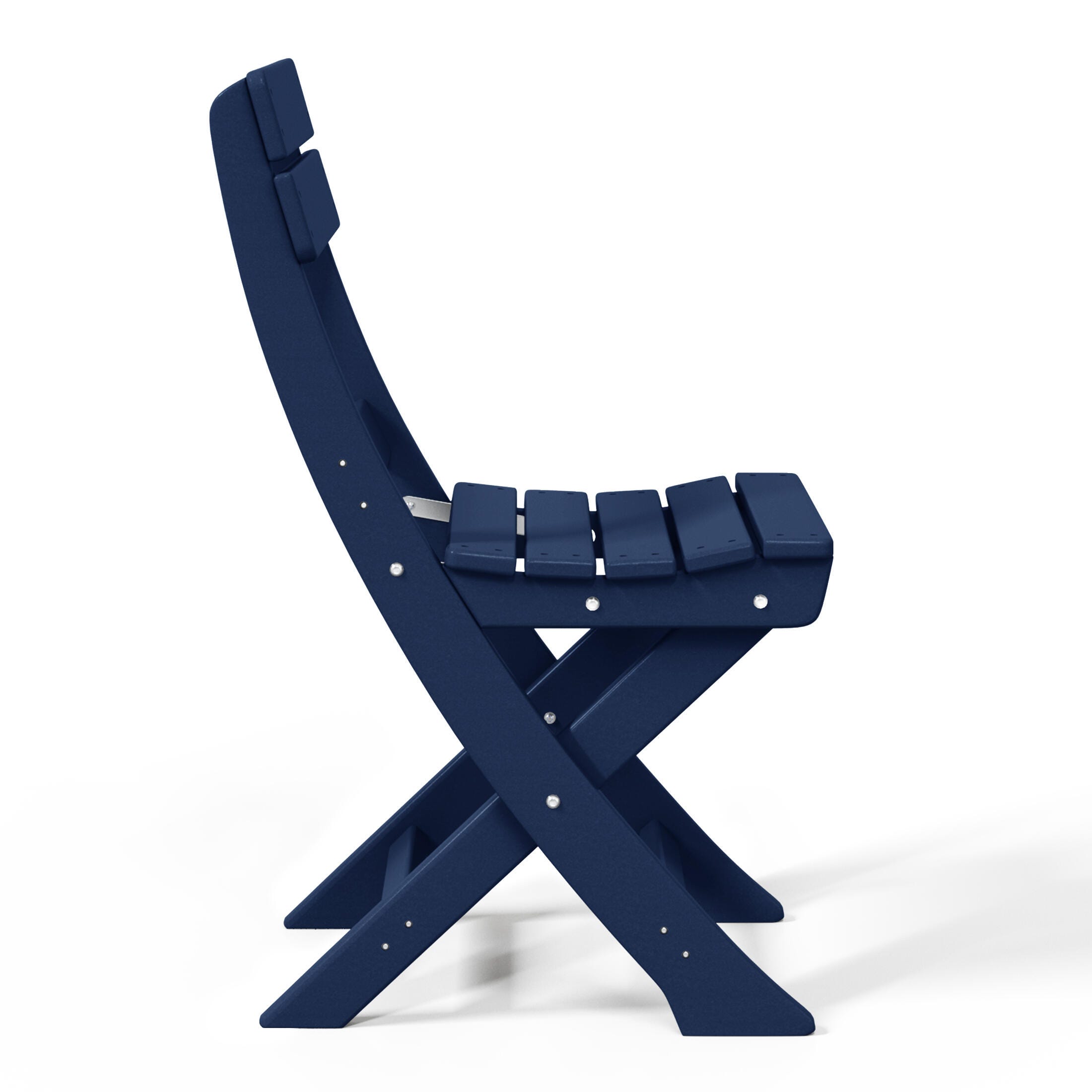 Westin Furniture Laguna Outdoor Bistro Table and 2 Chairs, Navy Blue, large