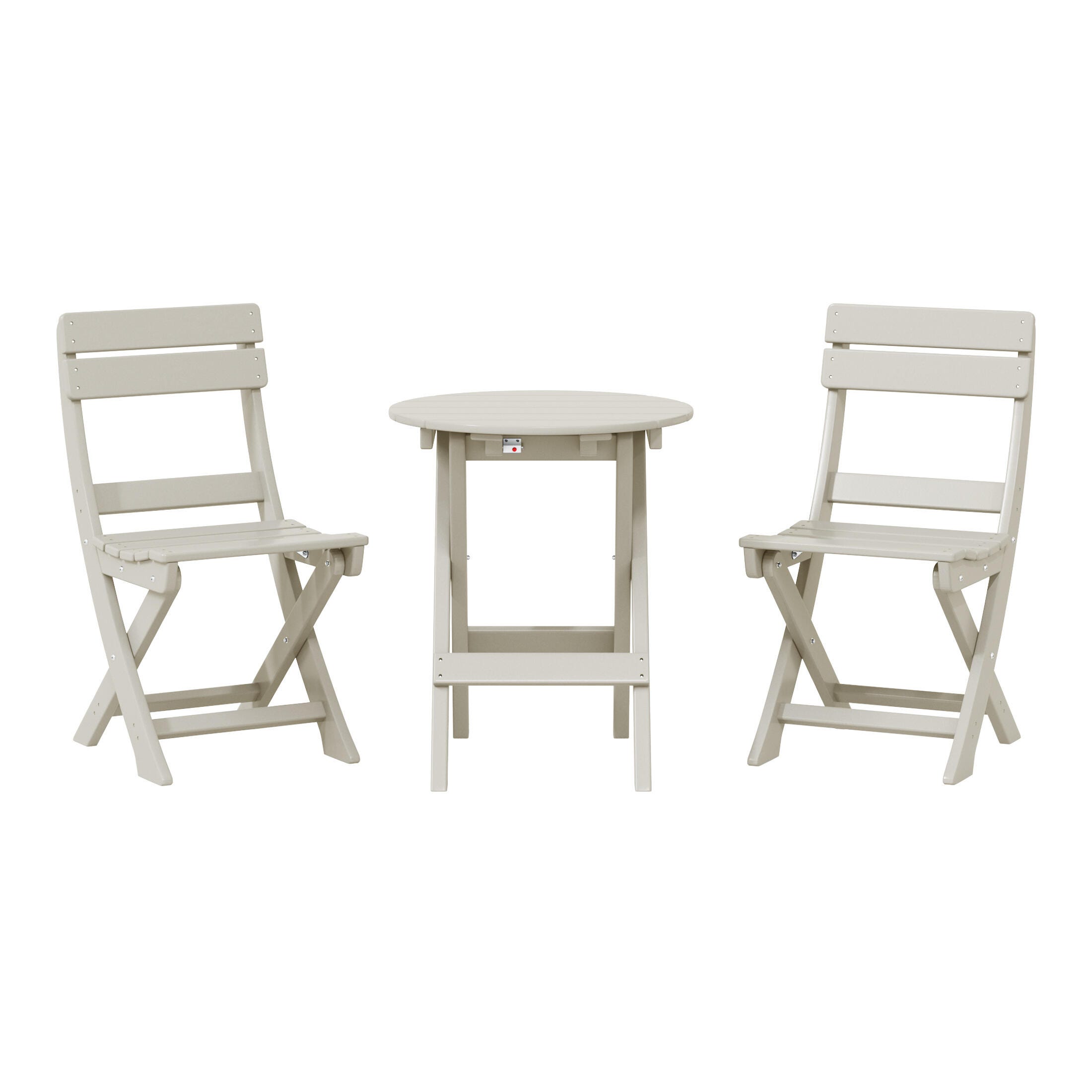 Westin Furniture Laguna Outdoor Bistro Table and 2 Chairs, Sand, large