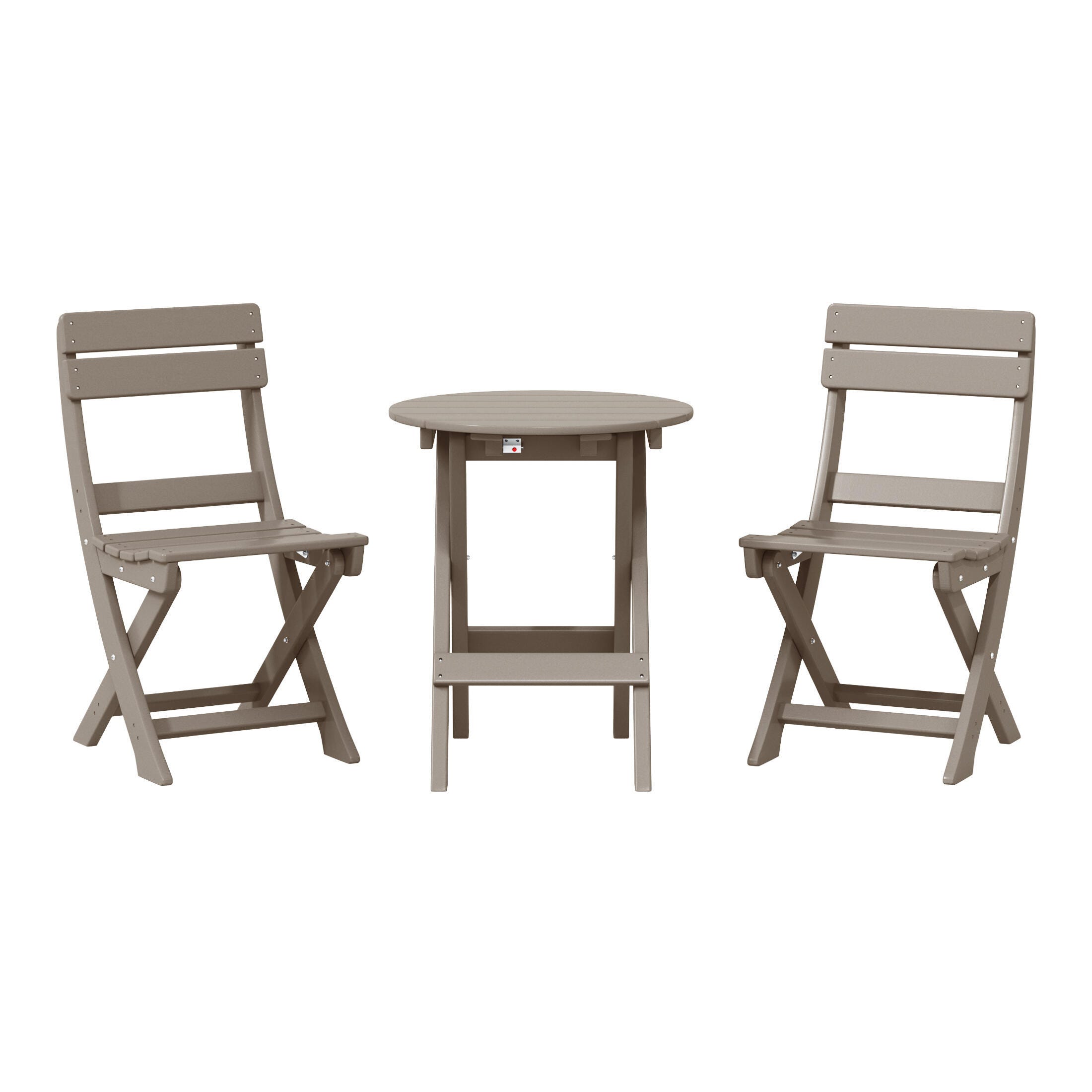 Westin Furniture Laguna Outdoor Bistro Table and 2 Chairs, Beige, large