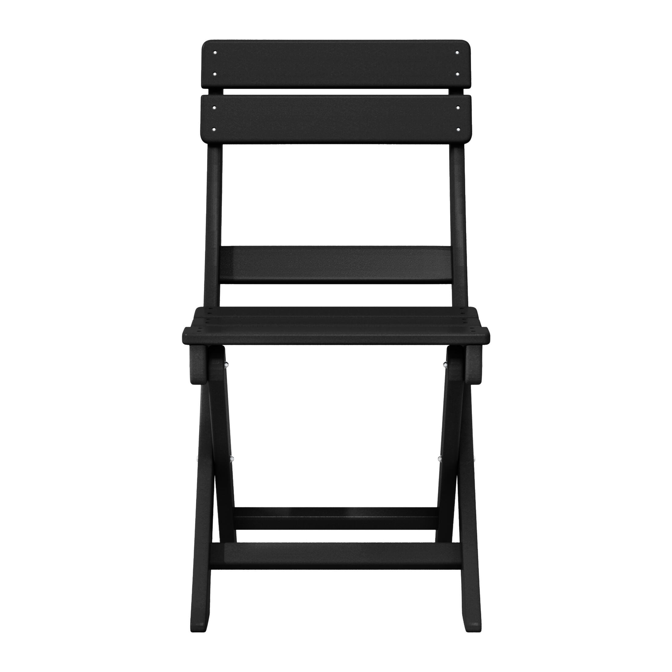 Westin Furniture Laguna Outdoor Bistro Table and 2 Chairs, Black, large