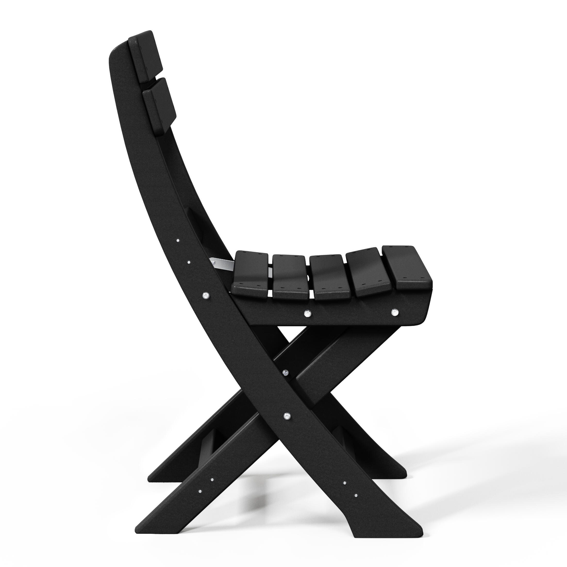 Westin Furniture Laguna Outdoor Bistro Table and 2 Chairs, Black, large