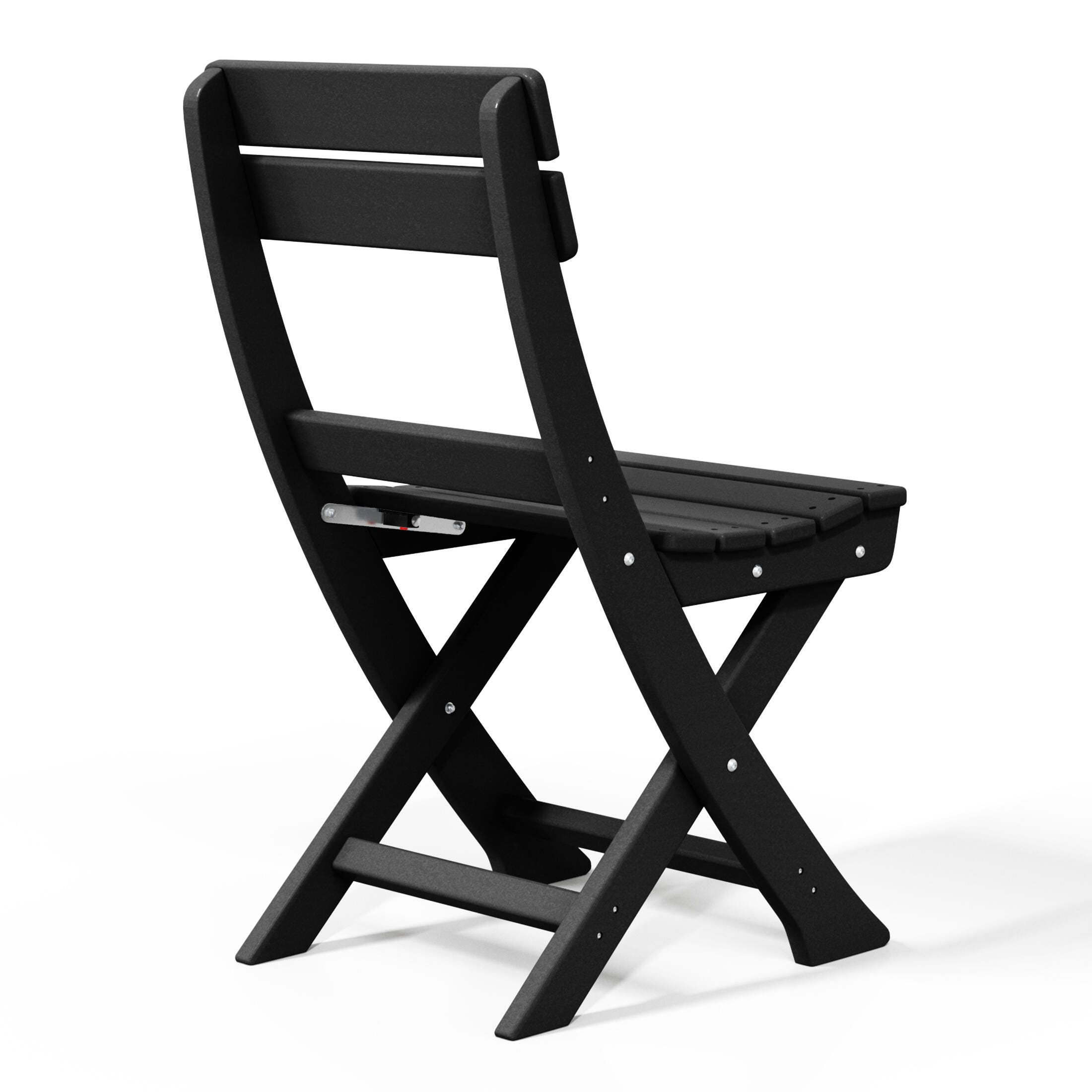 Westin Furniture Laguna Outdoor Bistro Table and 2 Chairs, Black, large